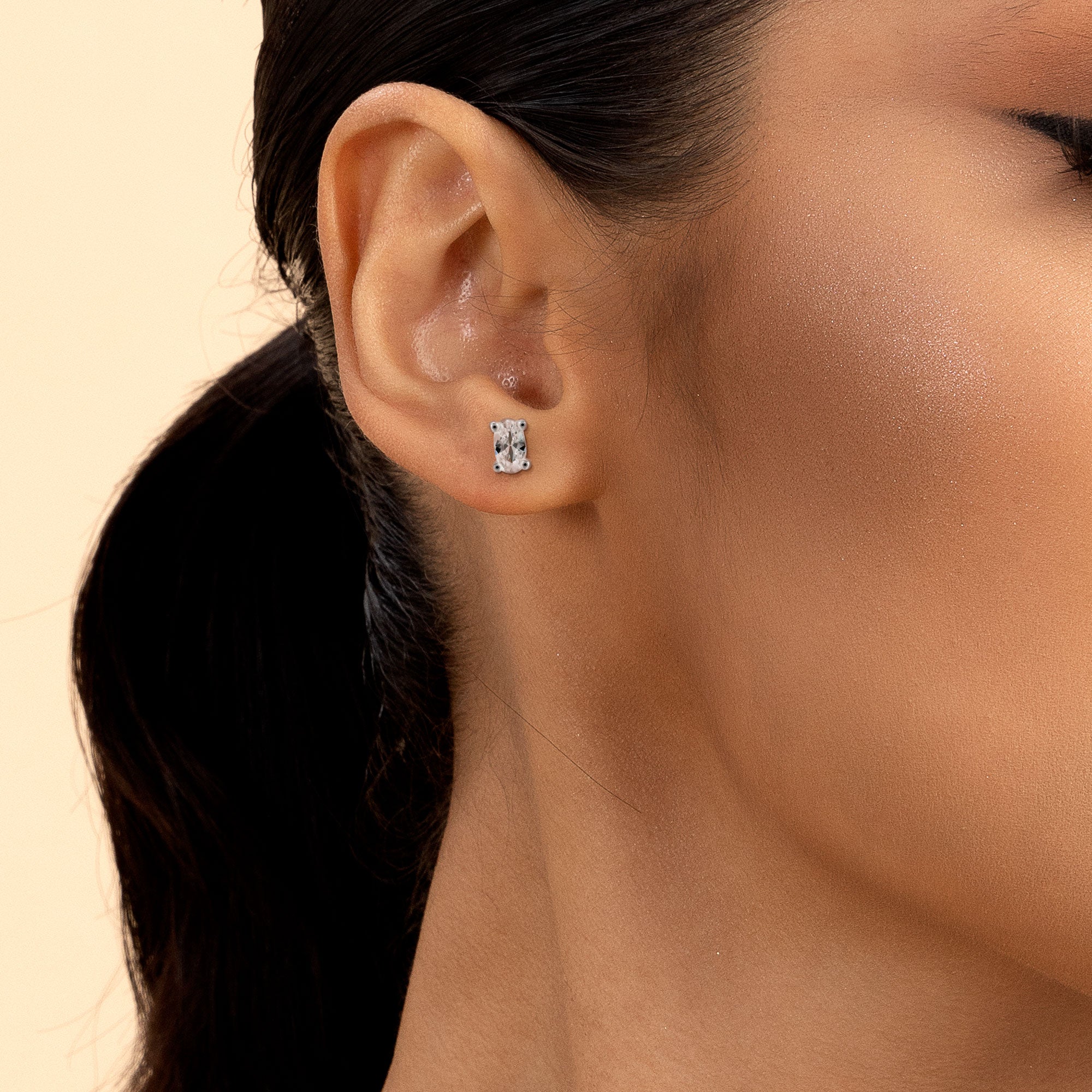 Custom Classic Moissanite Stud Earring - Image 63