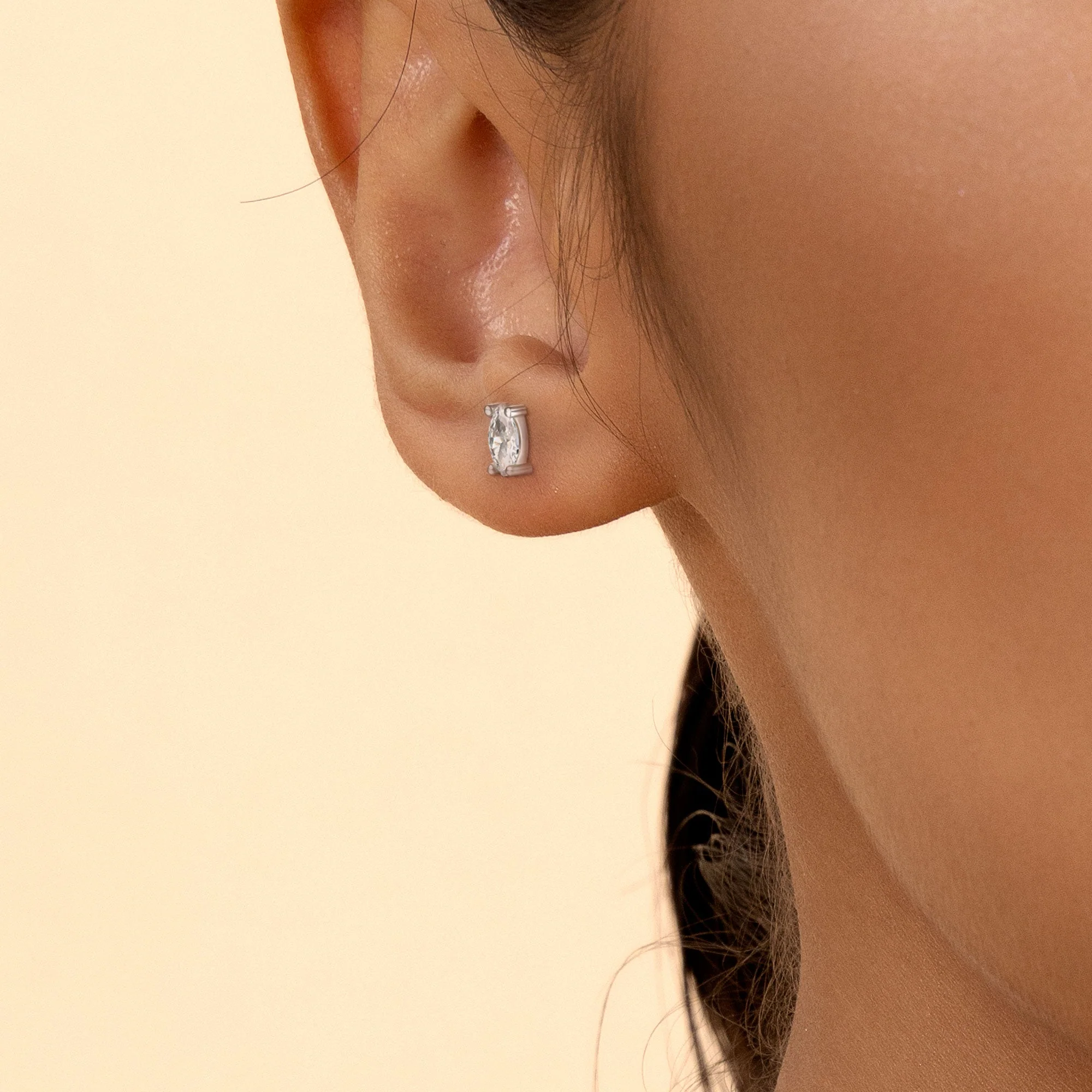 Custom Classic Moissanite Stud Earring - Image 87