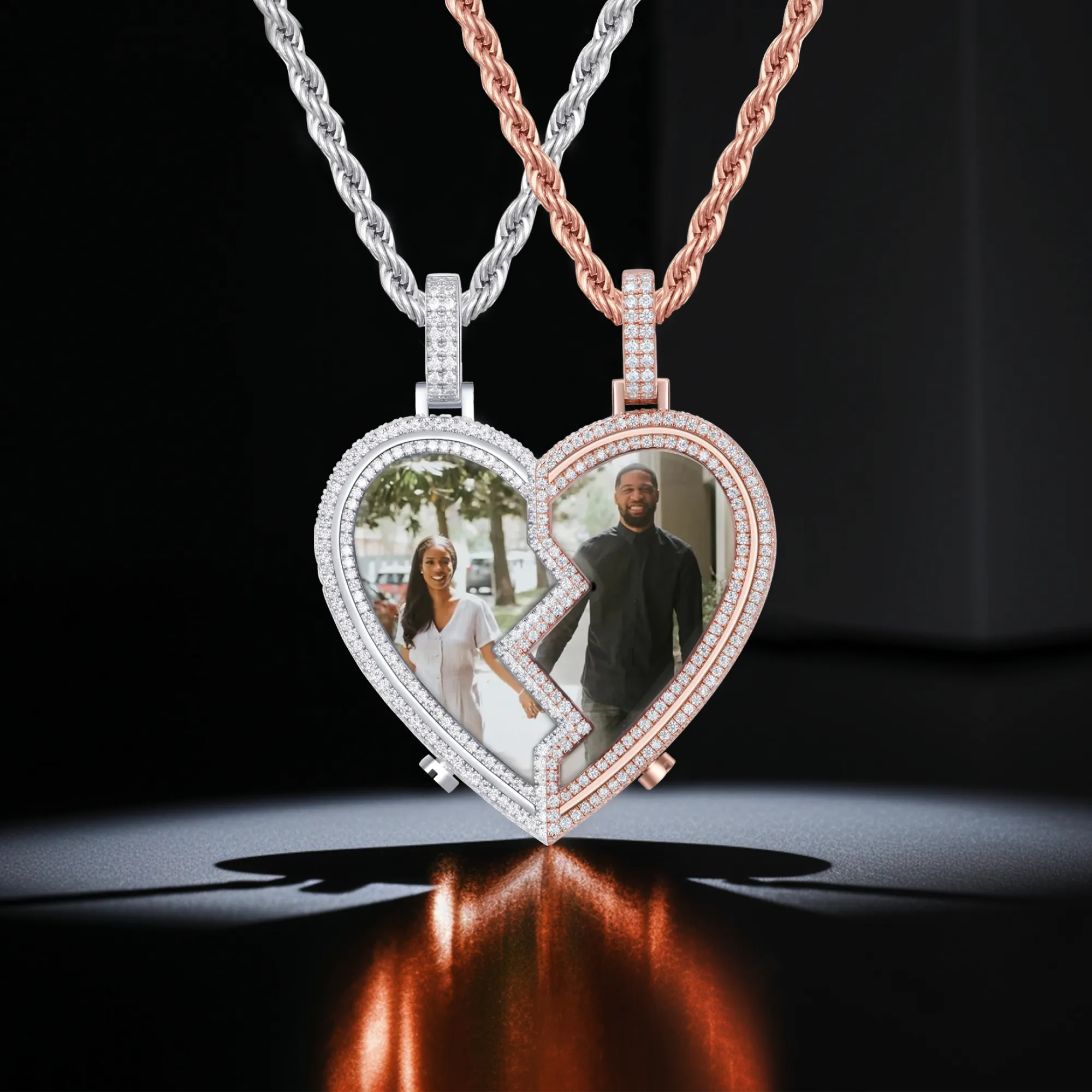 Custom Eternal Heart Frame Photo Pendant - Image 2