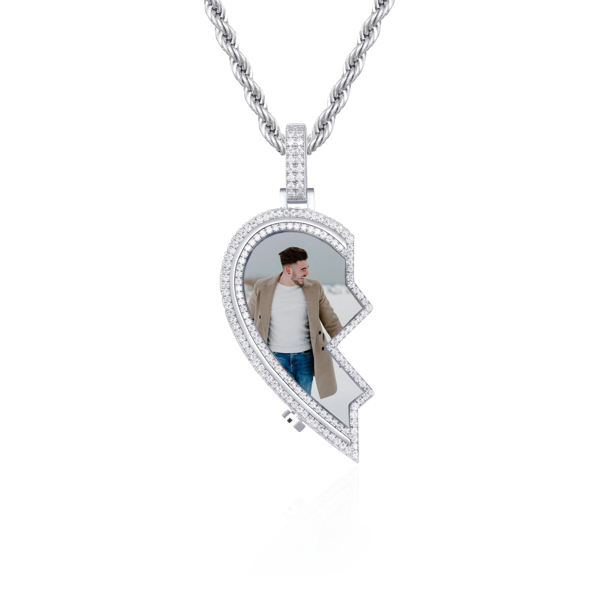 Custom Eternal Heart Frame Photo Pendant - Image 3