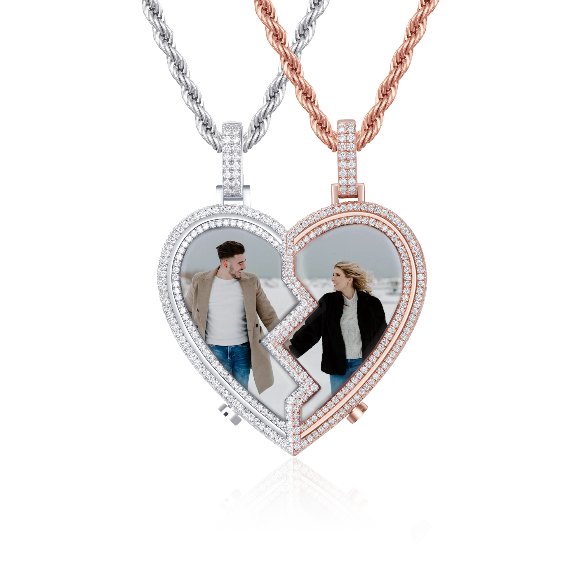 Custom Eternal Heart Frame Photo Pendant - Image 5