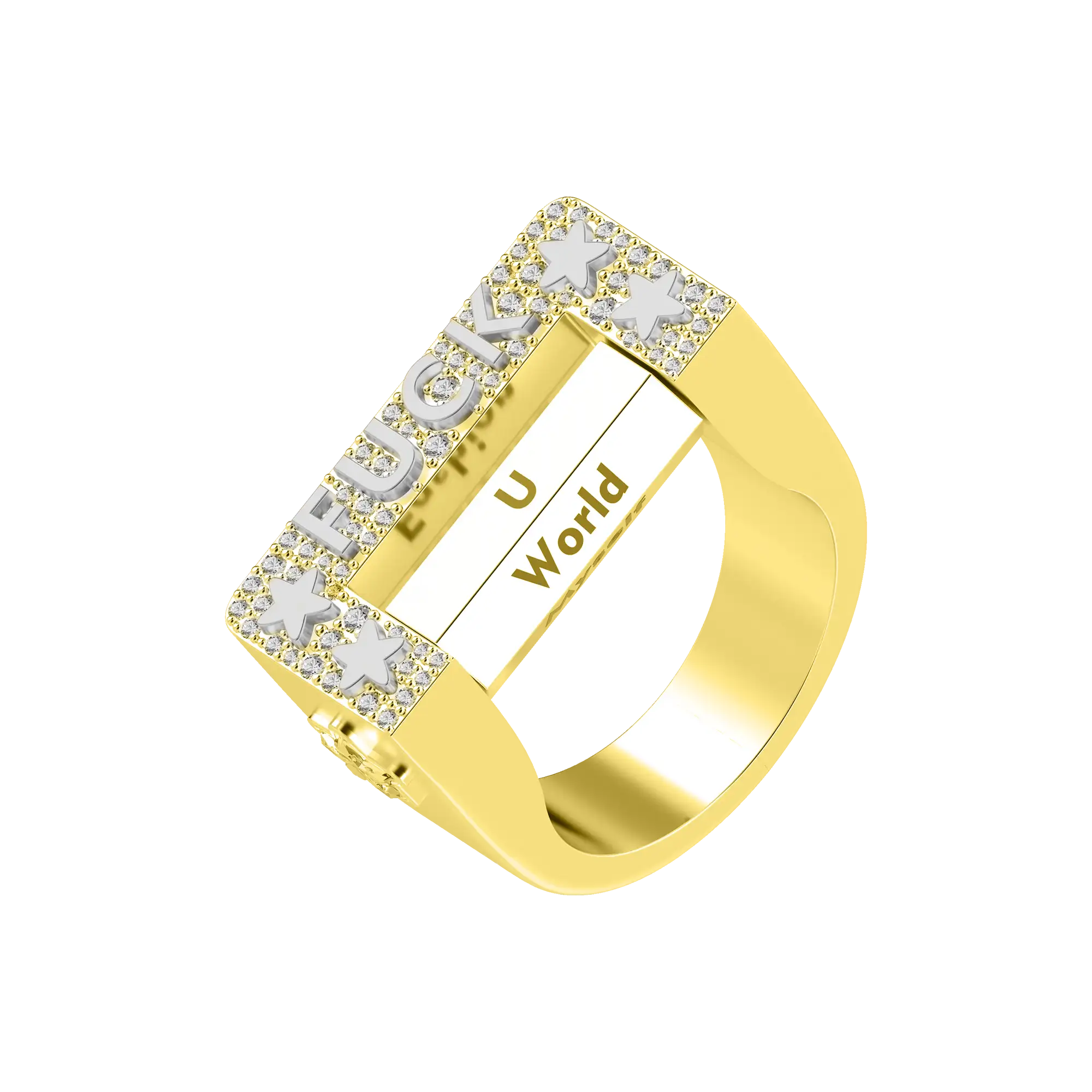 Custom "Fxxk" 6-Sided Spinning Ring - Image 6