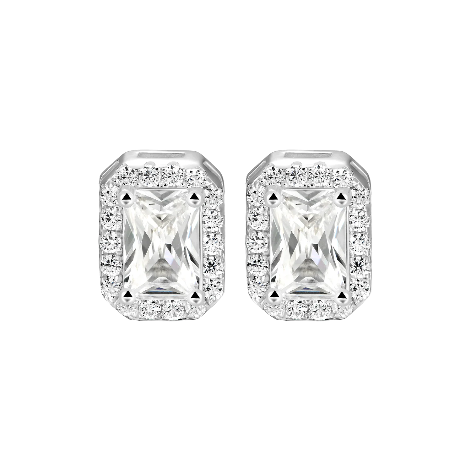 Custom Halo Moissanite Stud Earring - Image 174