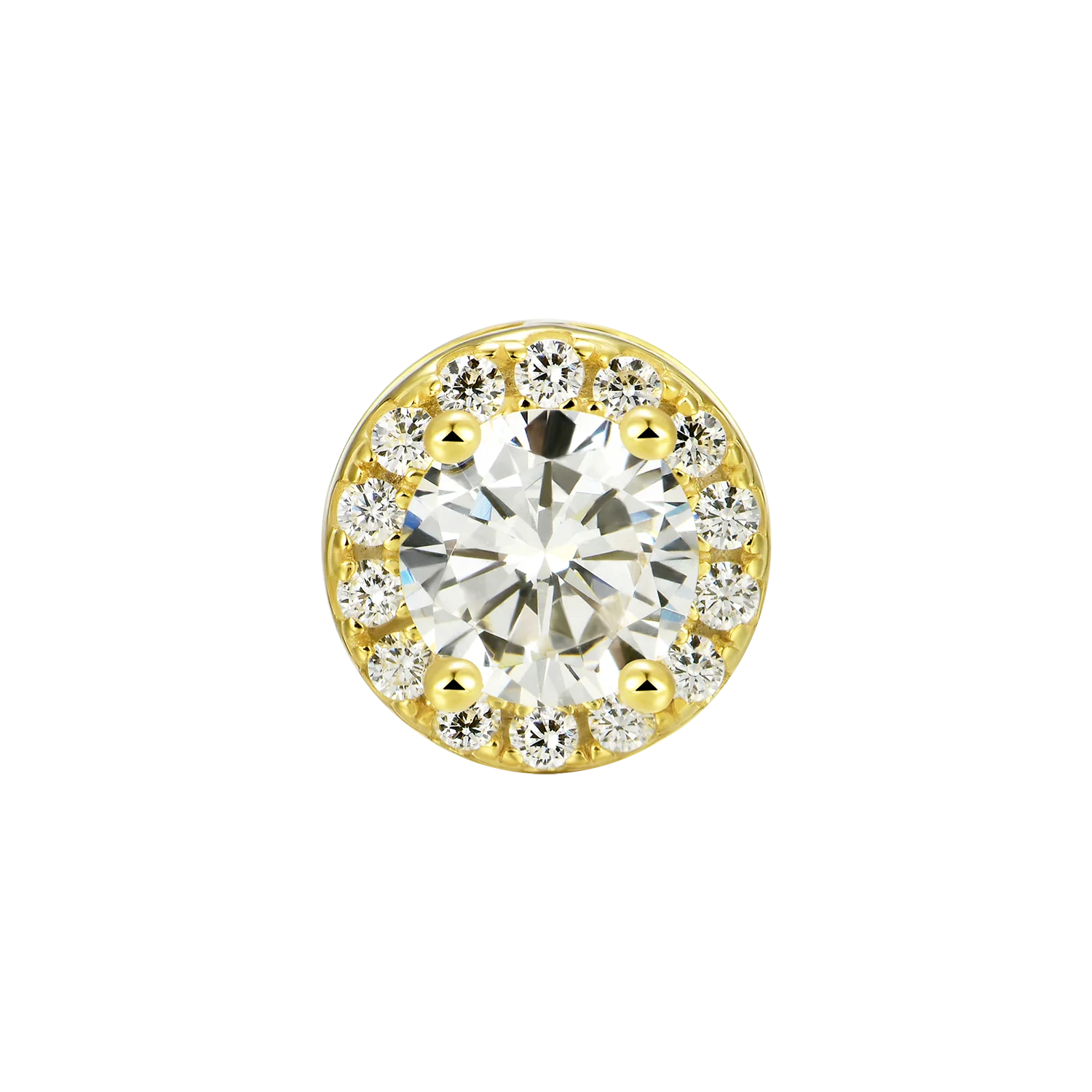 Custom Halo Moissanite Stud Earring - Image 23