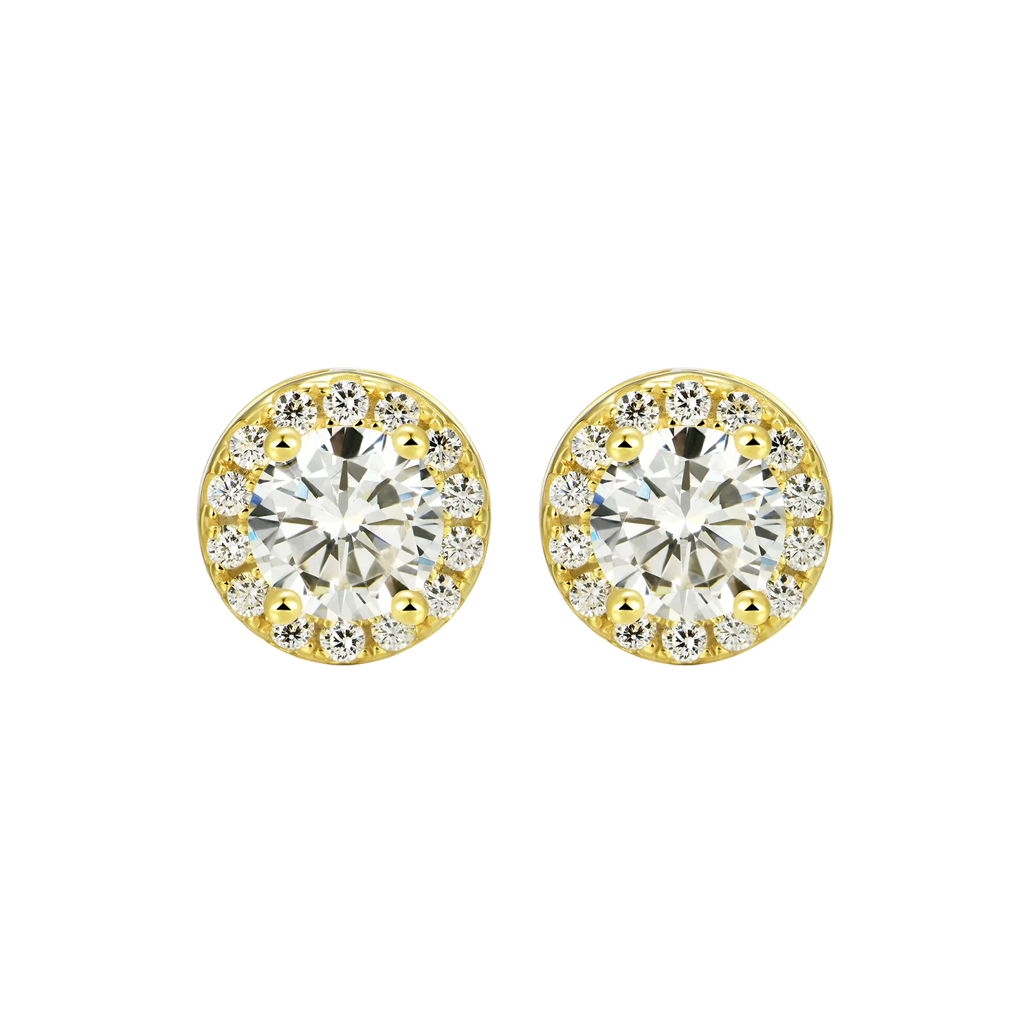 Custom Halo Moissanite Stud Earring - Image 24