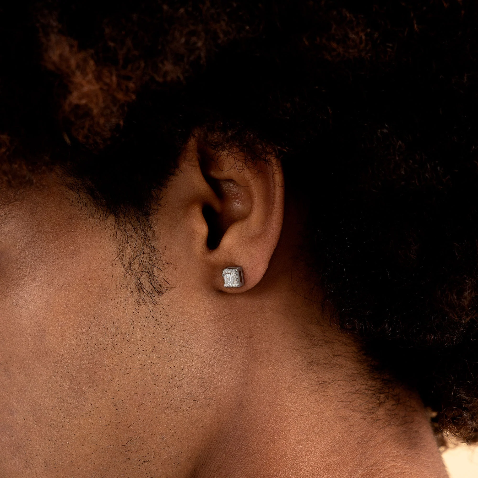 Custom Halo Moissanite Stud Earring - Image 26