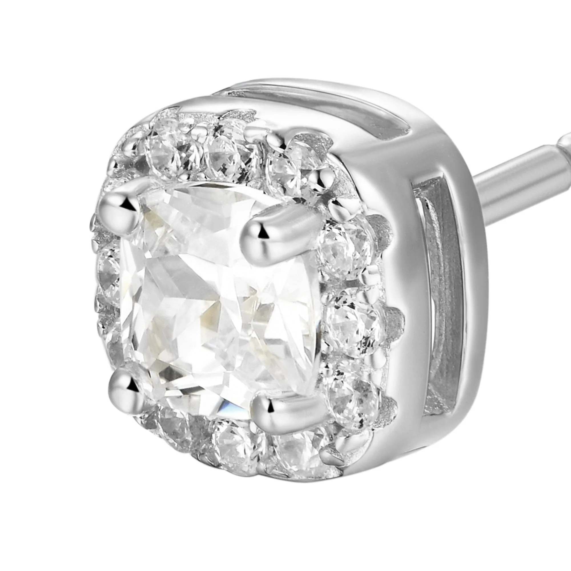 Custom Halo Moissanite Stud Earring - Image 40