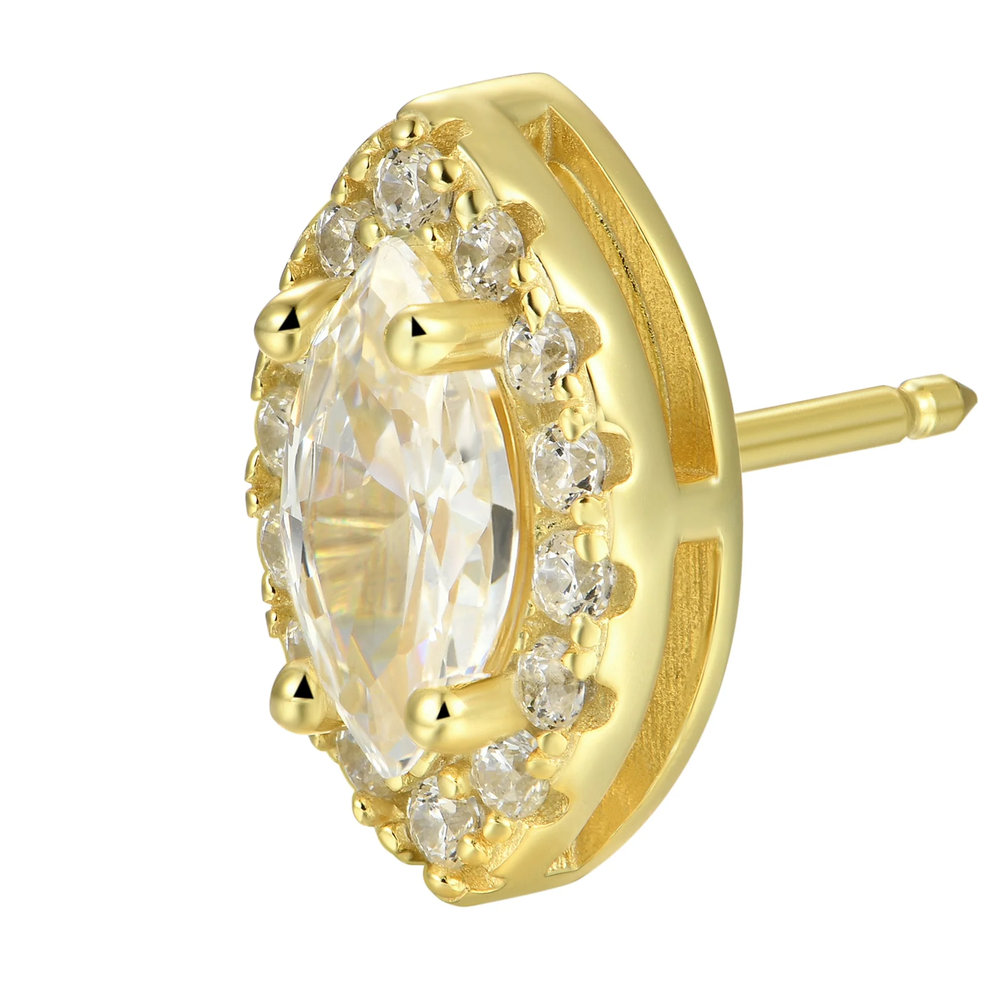 Custom Halo Moissanite Stud Earring - Image 70