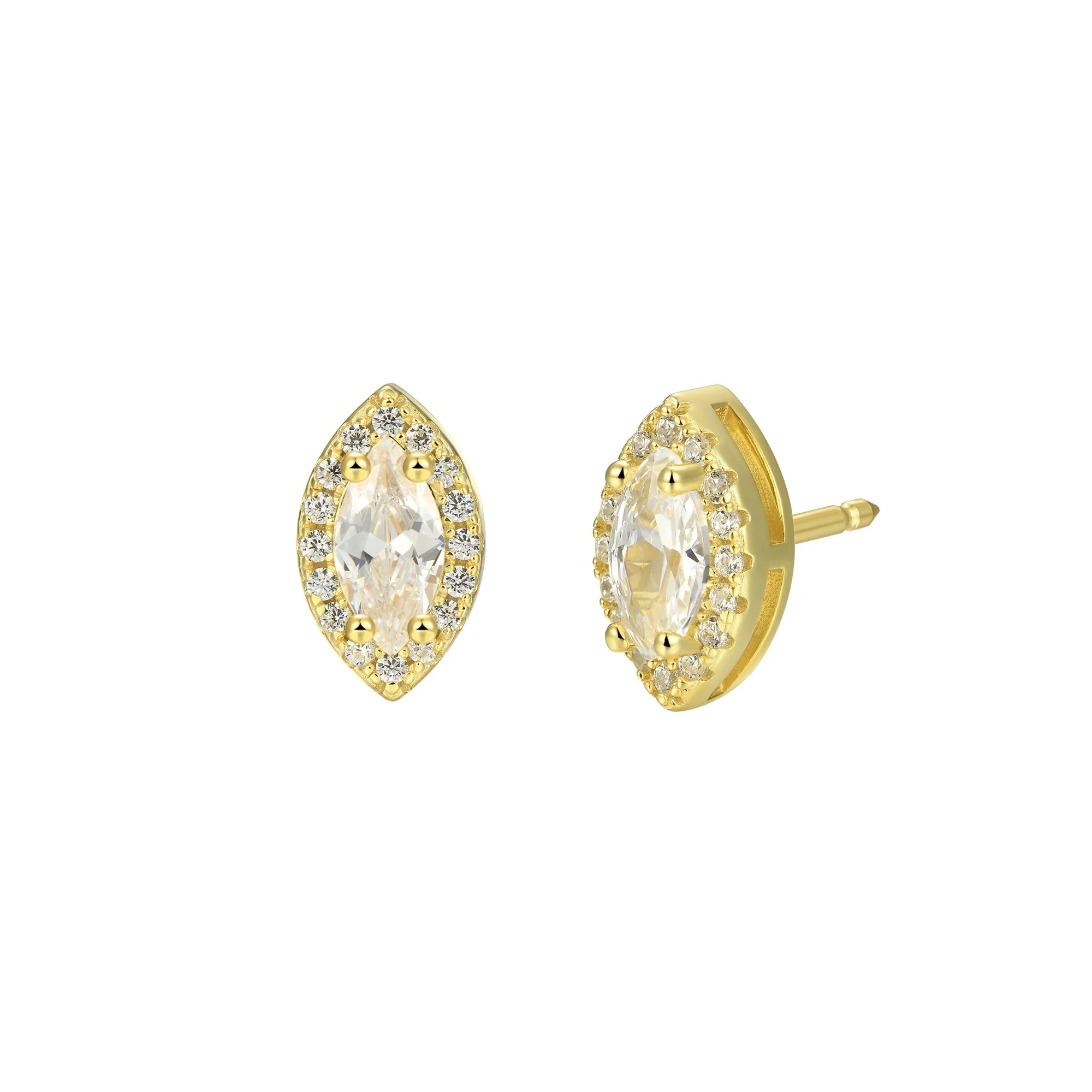 Custom Halo Moissanite Stud Earring - Image 79