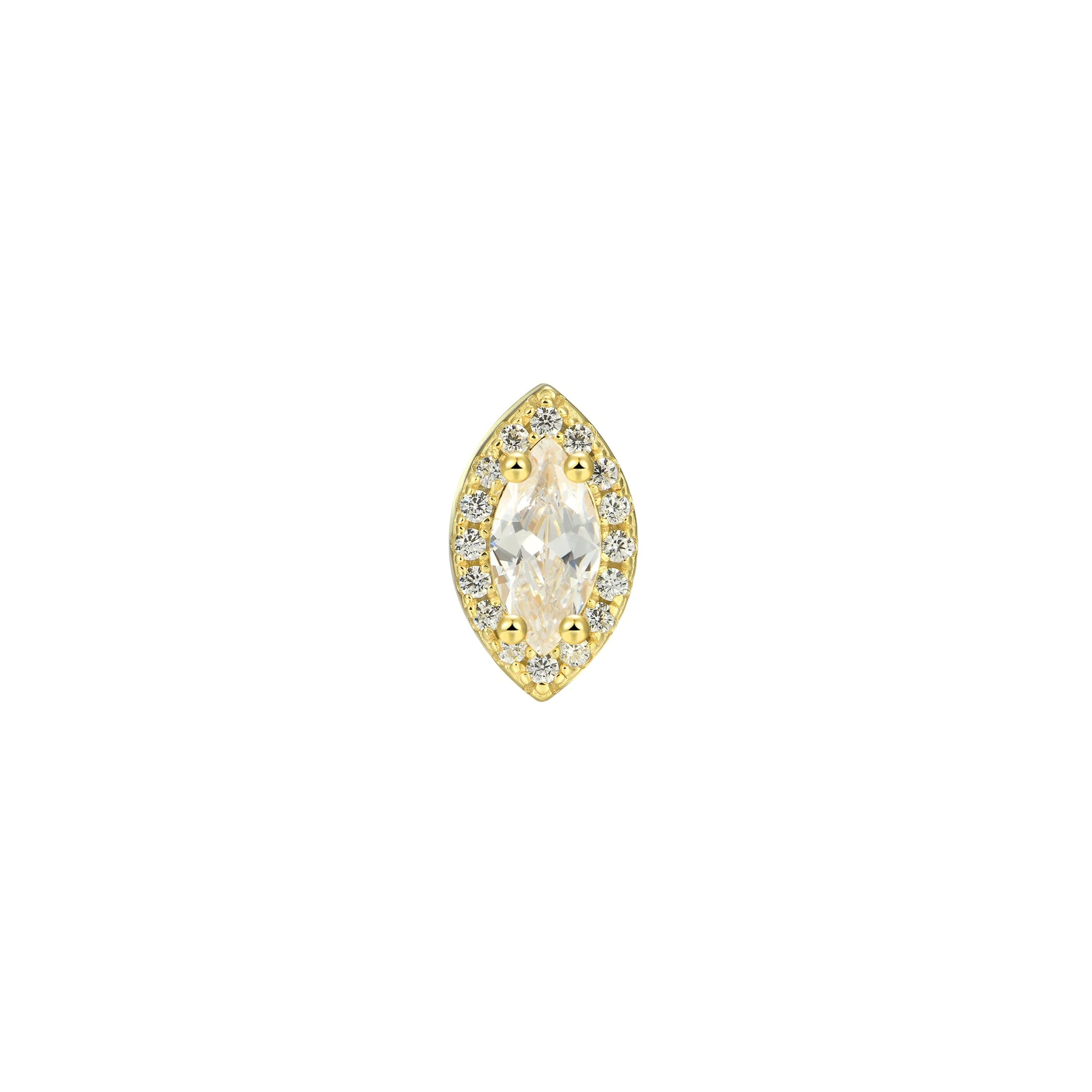 Custom Halo Moissanite Stud Earring - Image 83