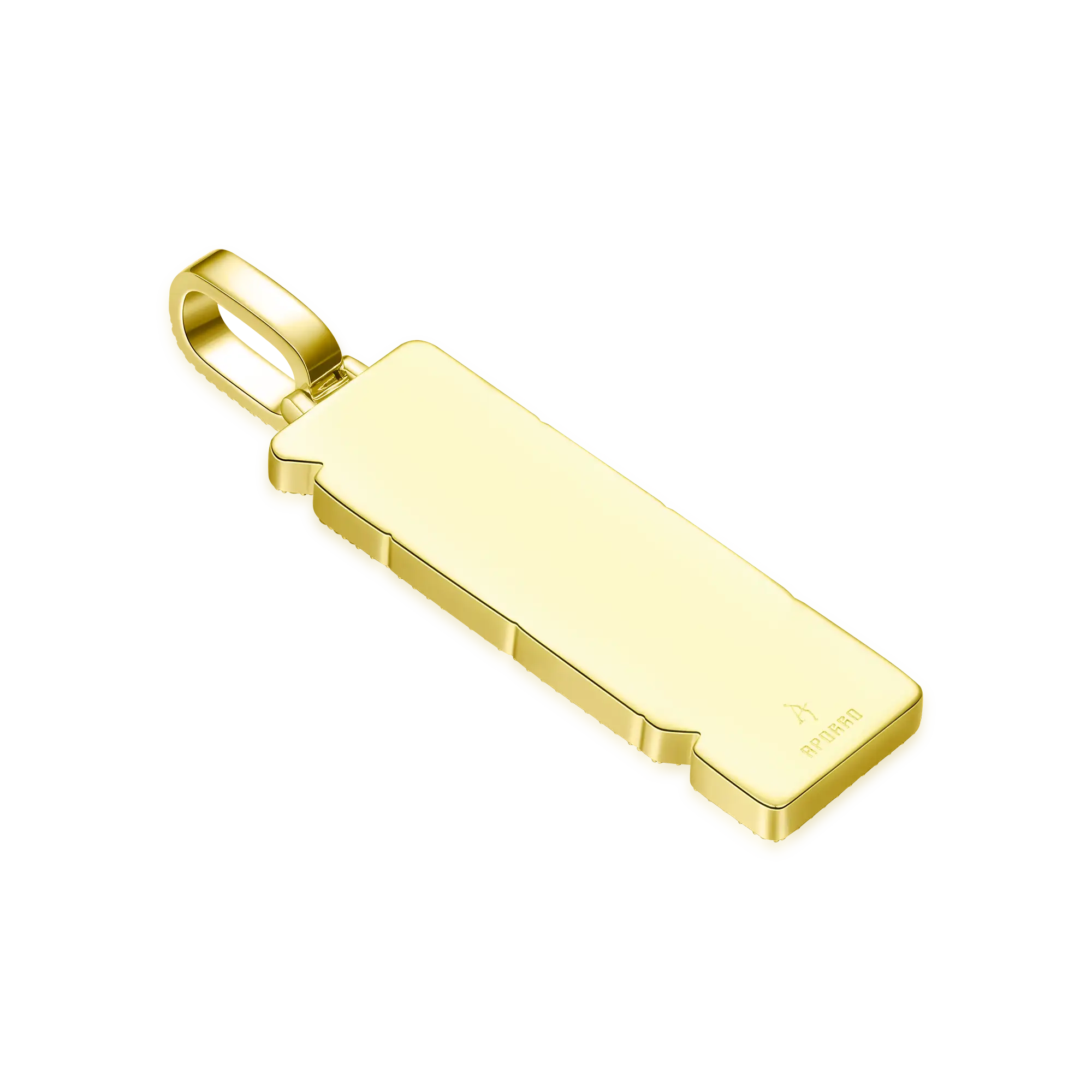 Custom Iced Mix-cut Vertical Pendant - Width - 21mm - Image 10