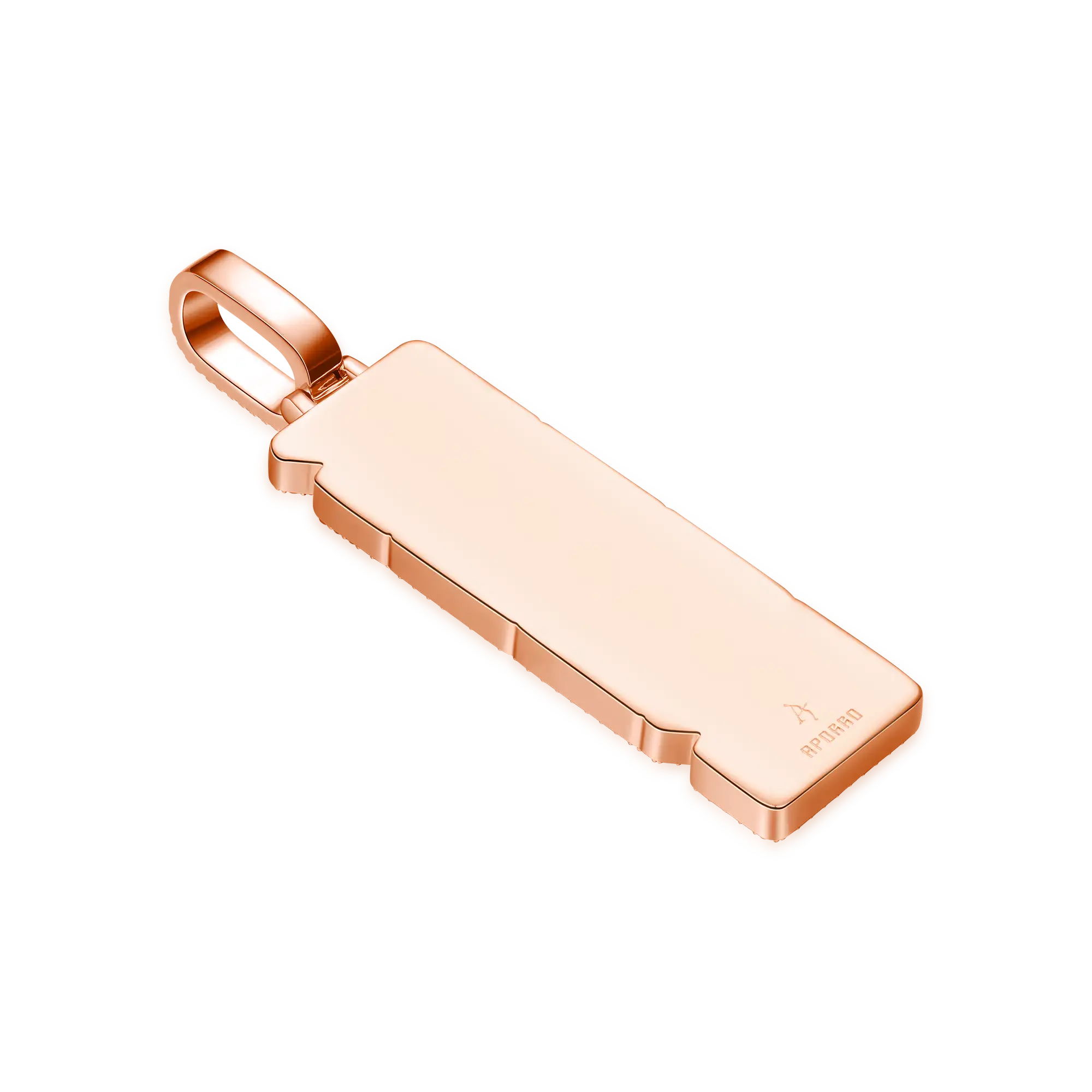 Custom Iced Mix-cut Vertical Pendant - Width - 21mm - Image 7