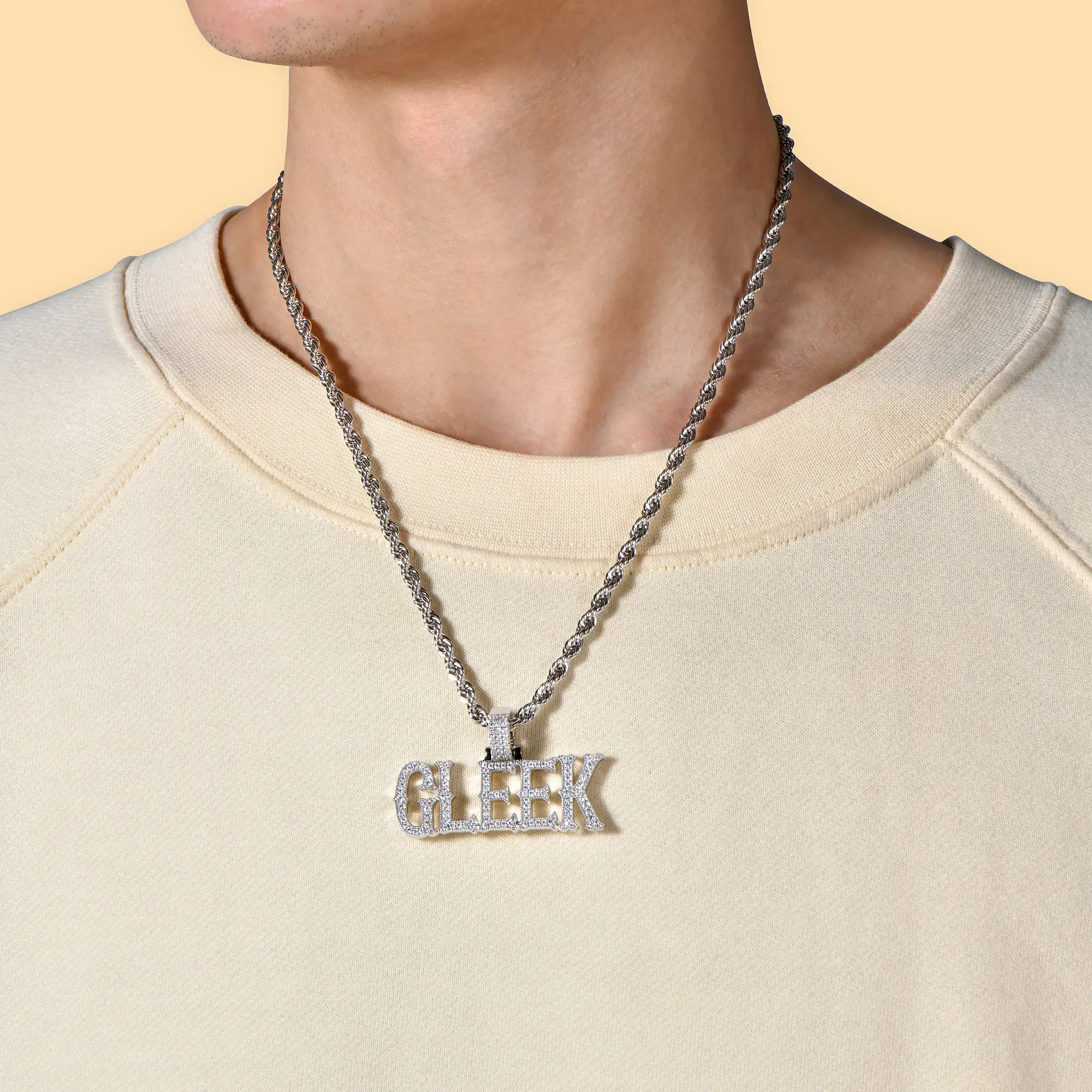 Custom Moissanite Bosox Name Pendant - Image 18