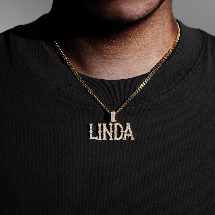 Custom Moissanite Bosox Name Pendant - Image 21