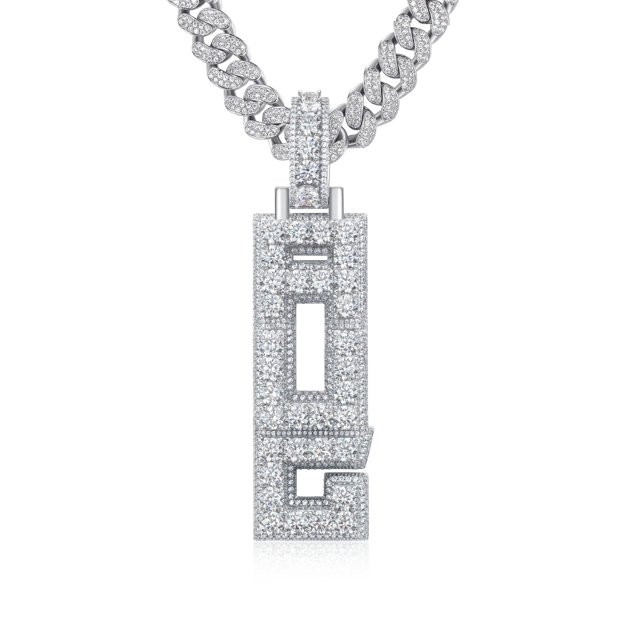 Custom Radiant Layers Vertical Letter Pendant - Image 11