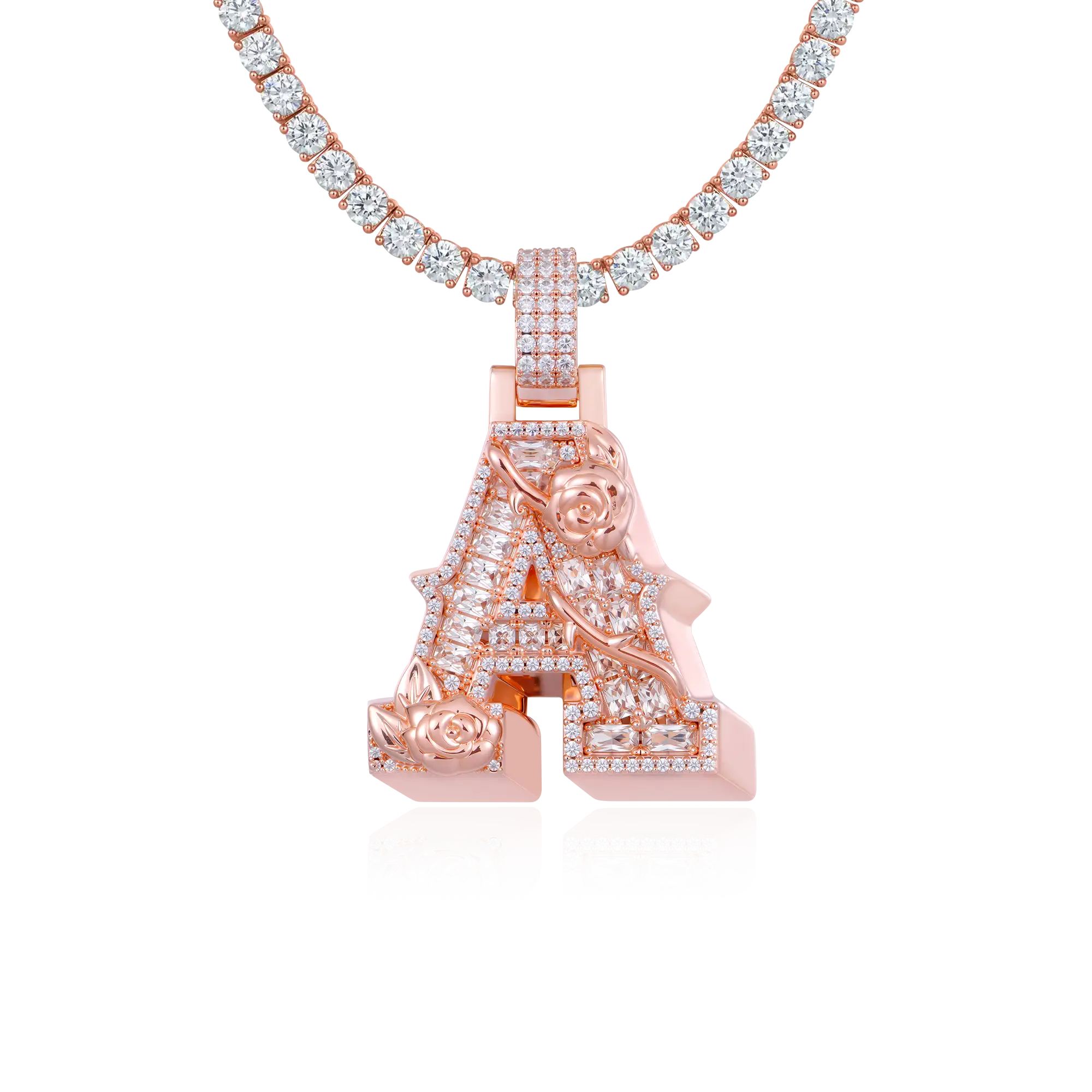 Custom Rose Font Pendant - 30mm