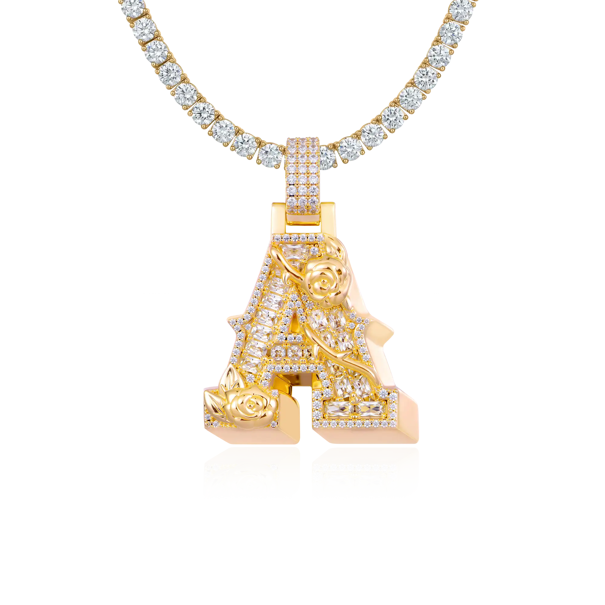 Custom Rose Font Pendant - 30mm - Image 11