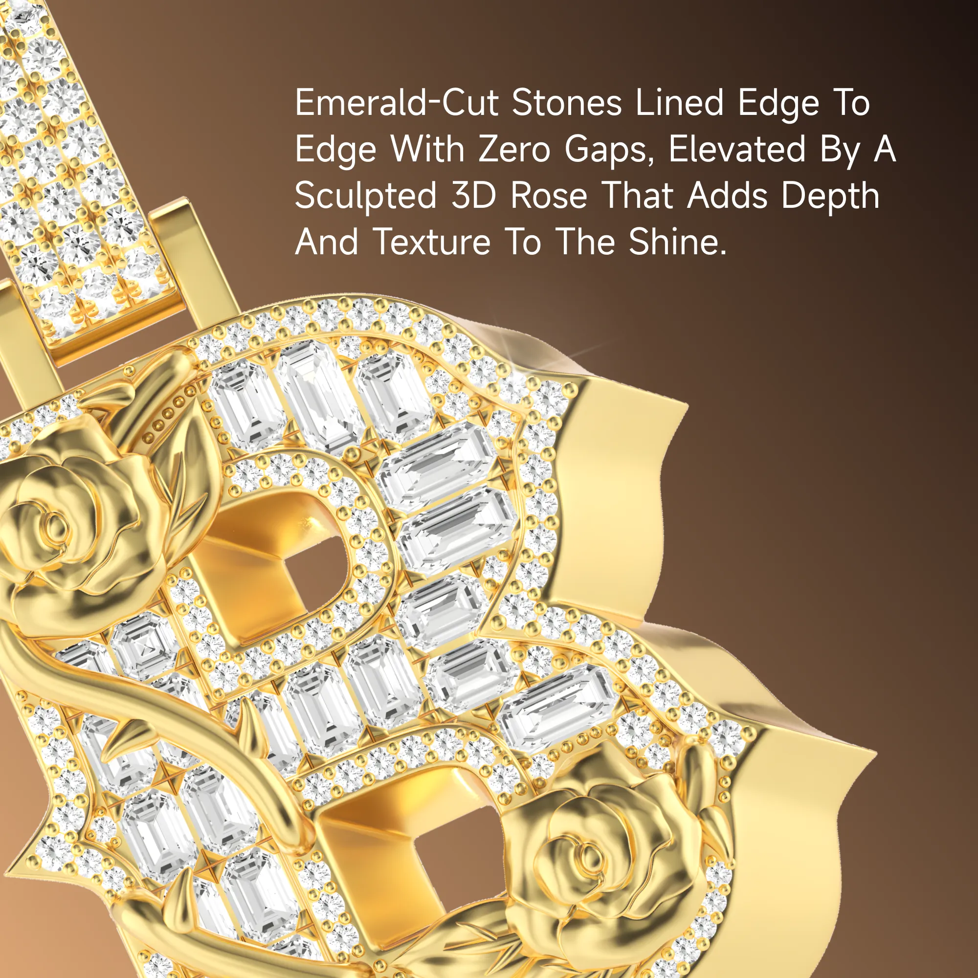 Custom Rose Font Pendant - 30mm - Image 14