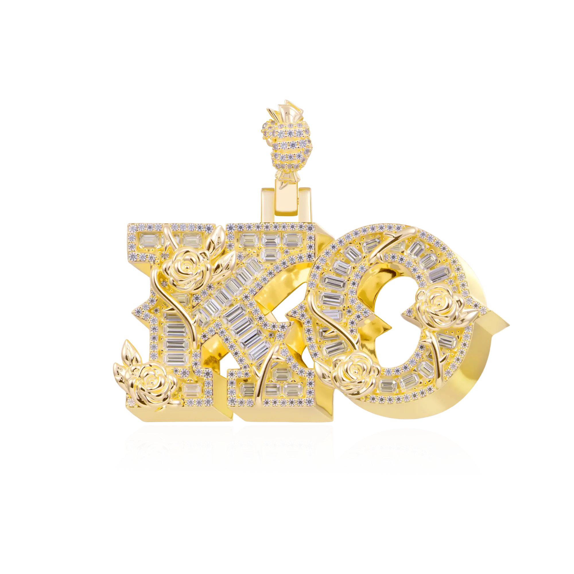 Custom Rose Font Pendant - 30mm - Image 16