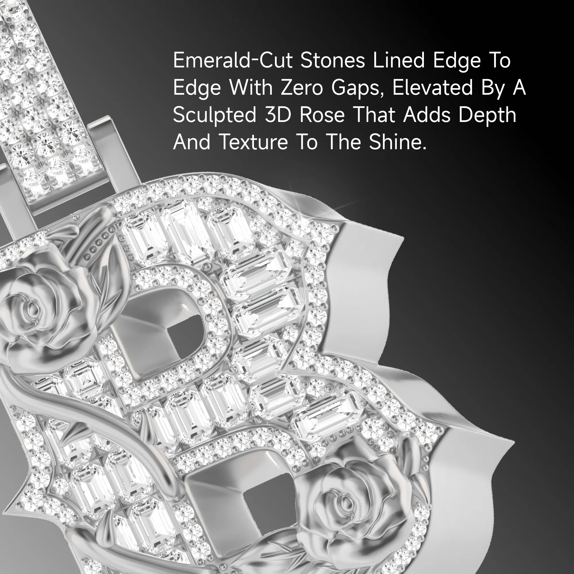 Custom Rose Font Pendant - 30mm - Image 22