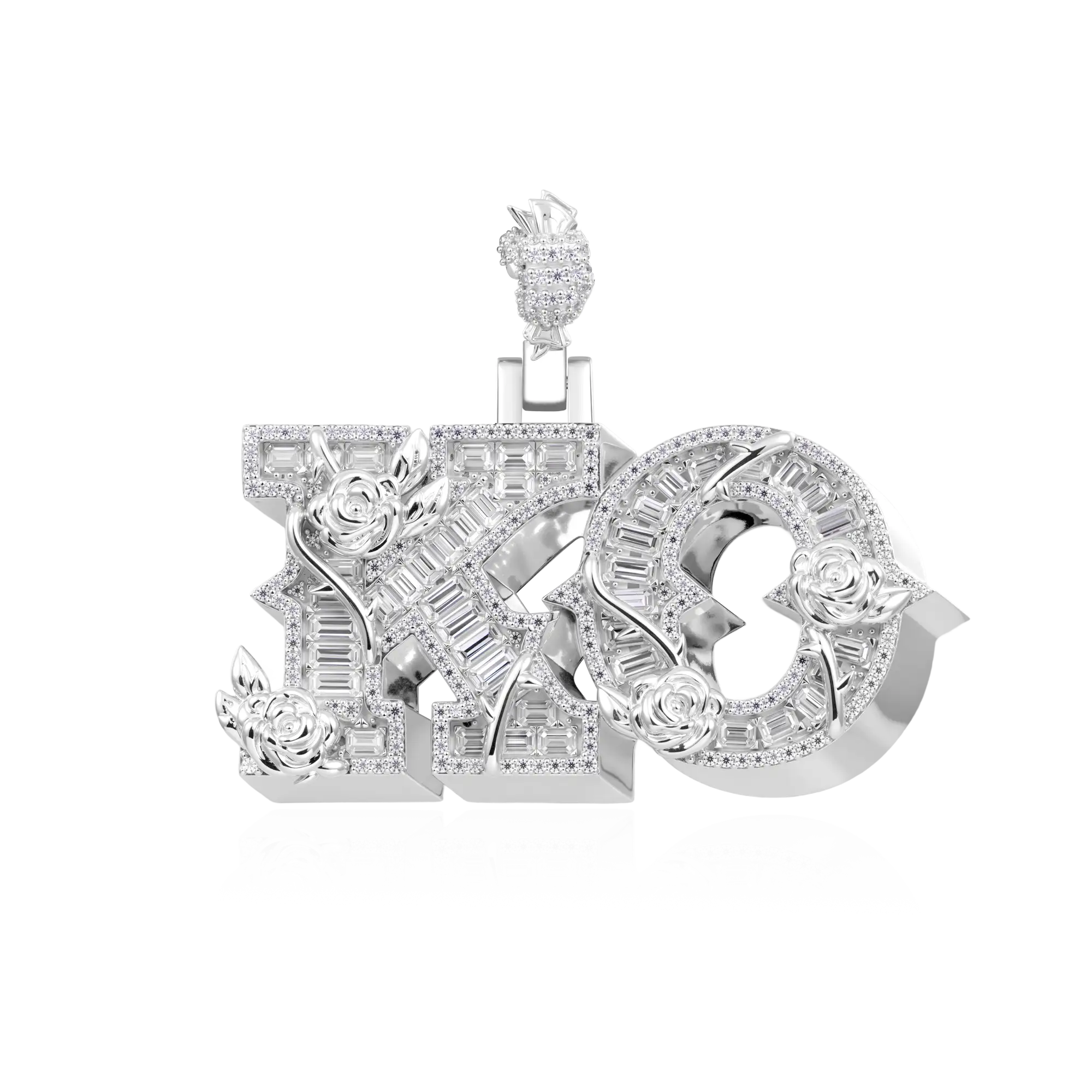 Custom Rose Font Pendant - 30mm - Image 24