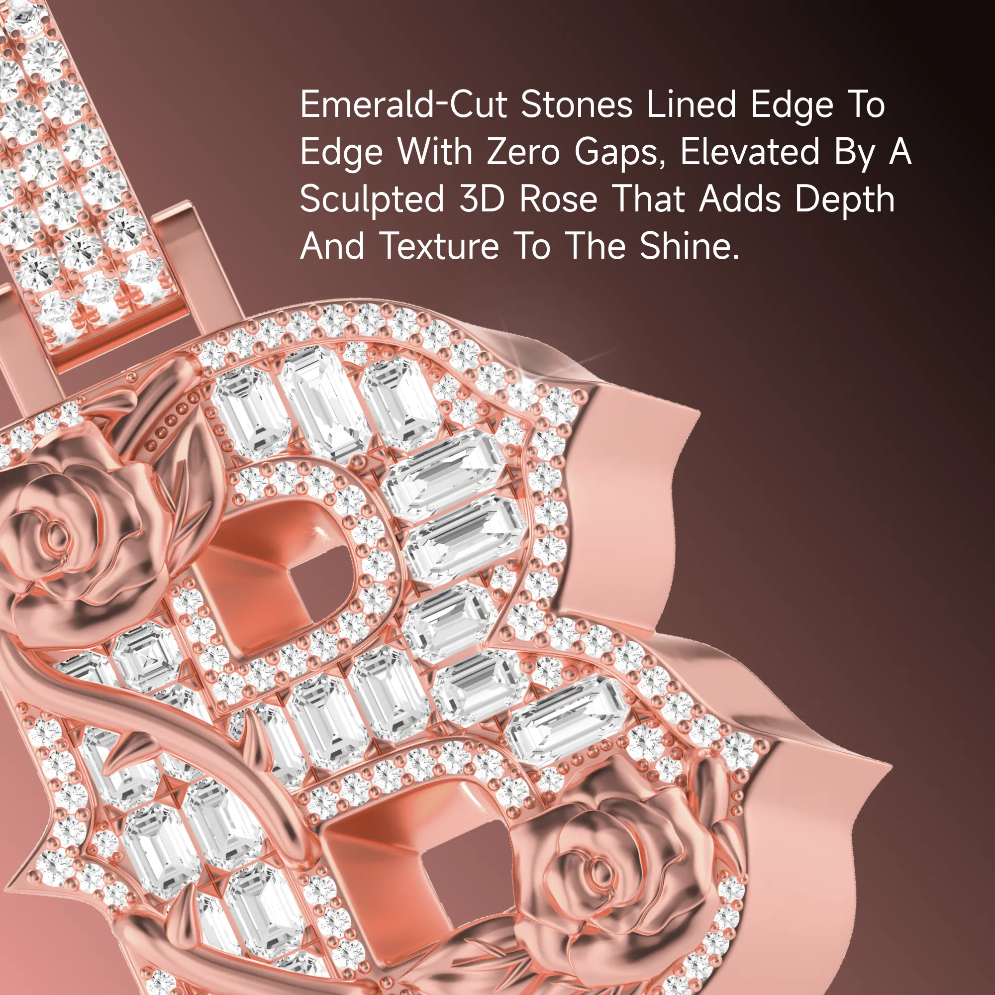 Custom Rose Font Pendant - 30mm - Image 6