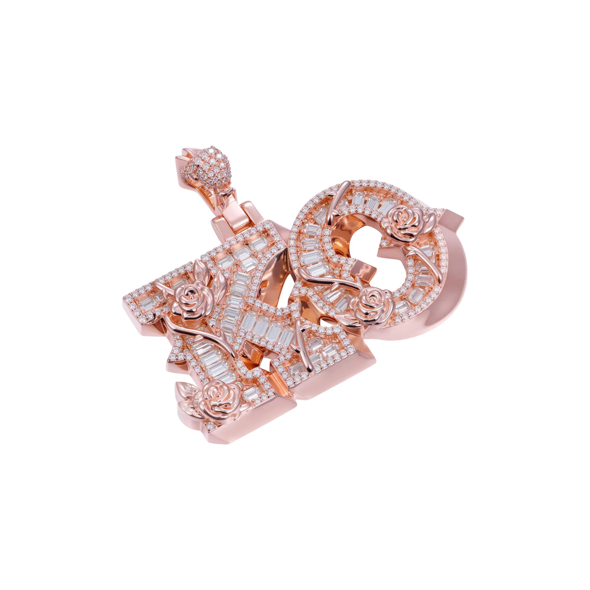 Custom Rose Font Pendant - 30mm - Image 8