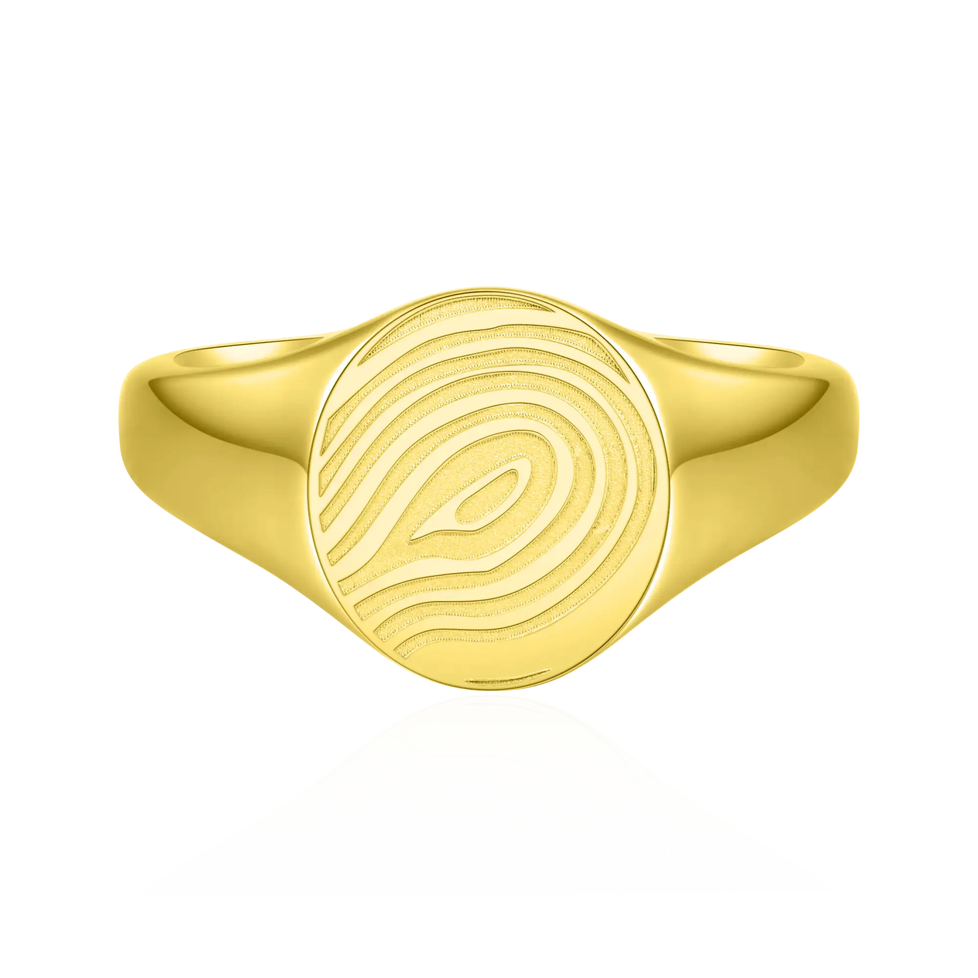 Custom Oval Signet Ring - Fingerprint - Image 7