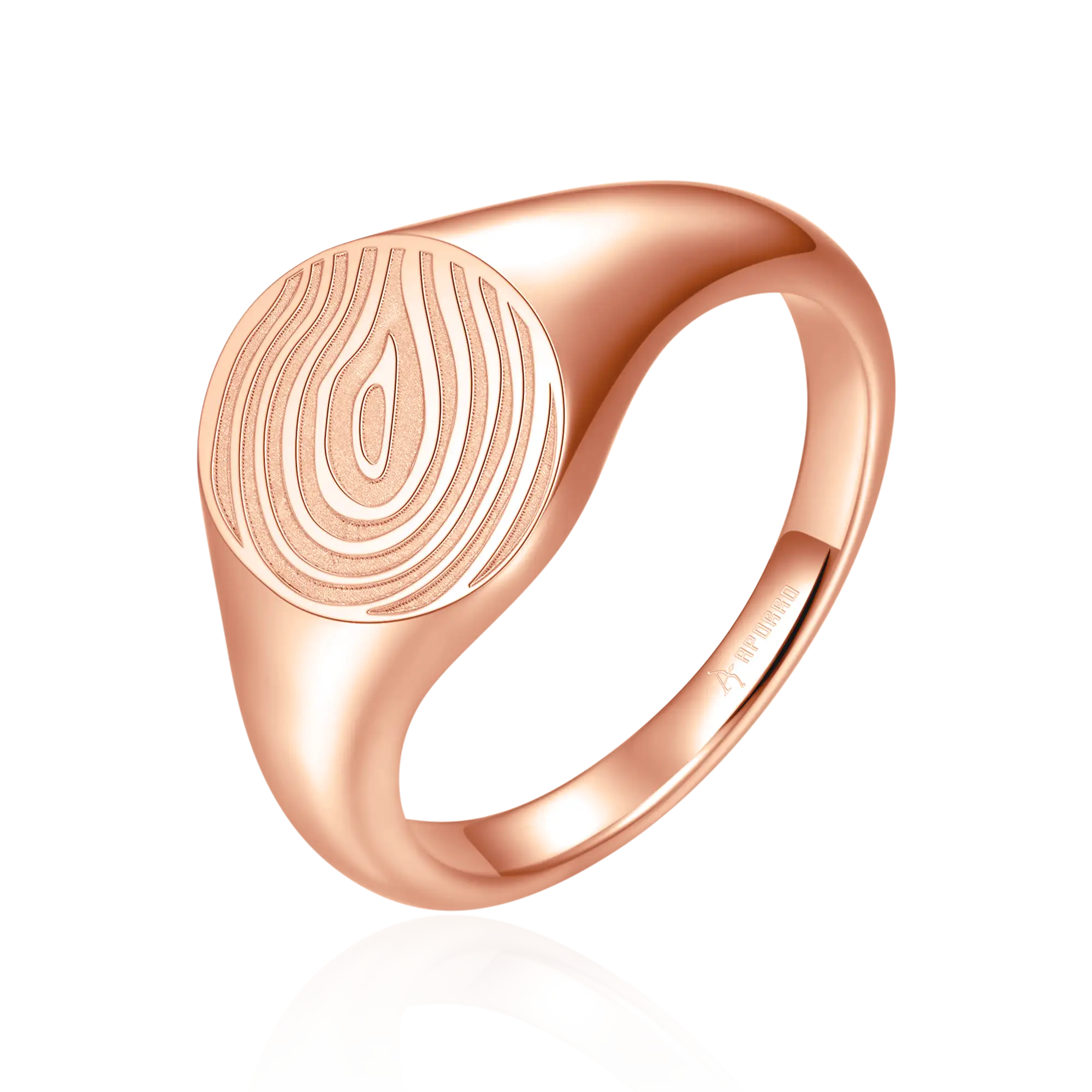 Custom Oval Signet Ring - Fingerprint - Image 9