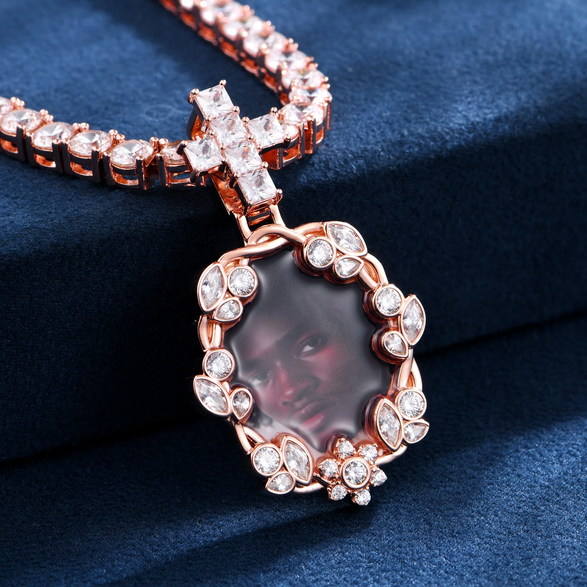 Custom Vine-wrapped Picture Pendant - Image 3