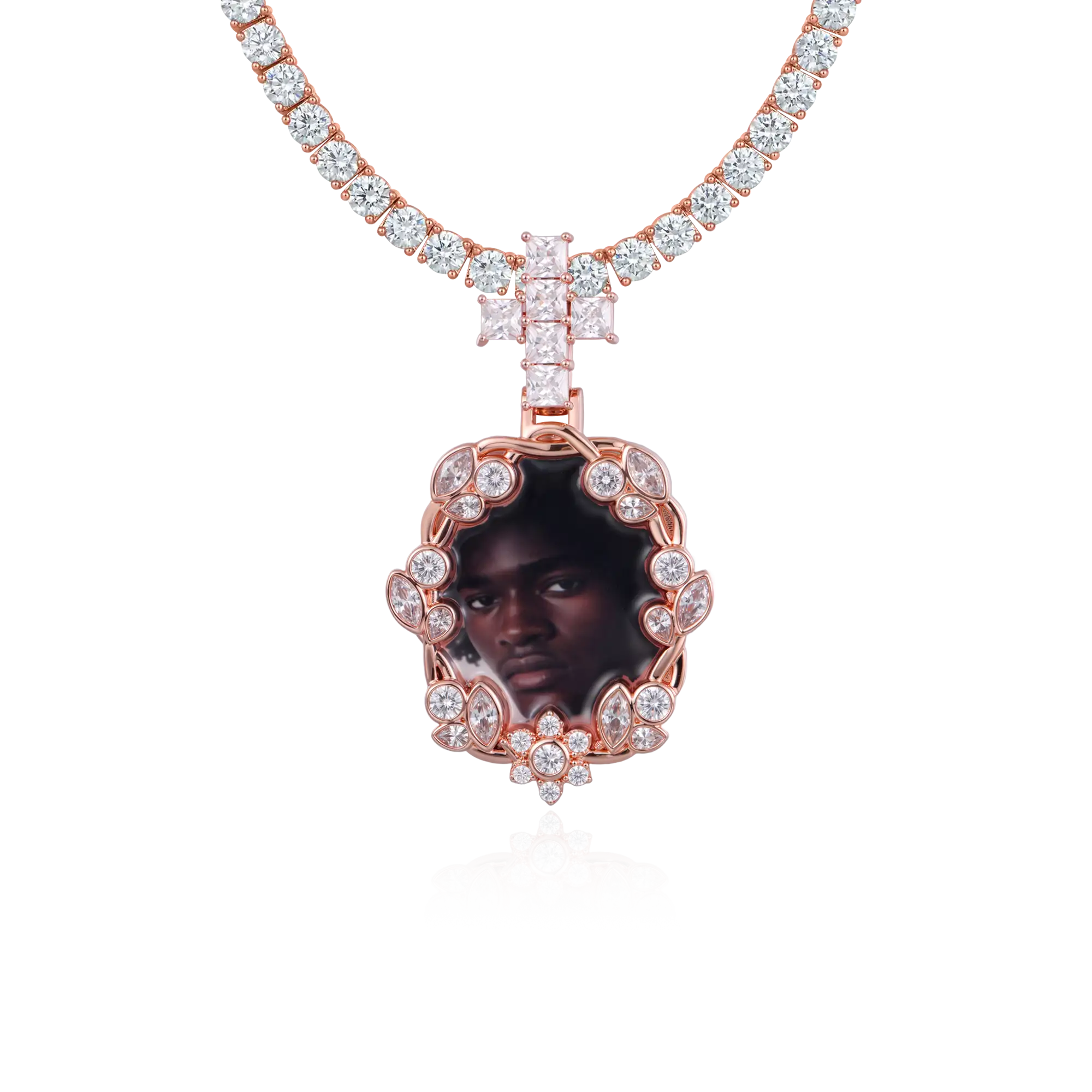 Custom Vine-wrapped Picture Pendant - Image 7