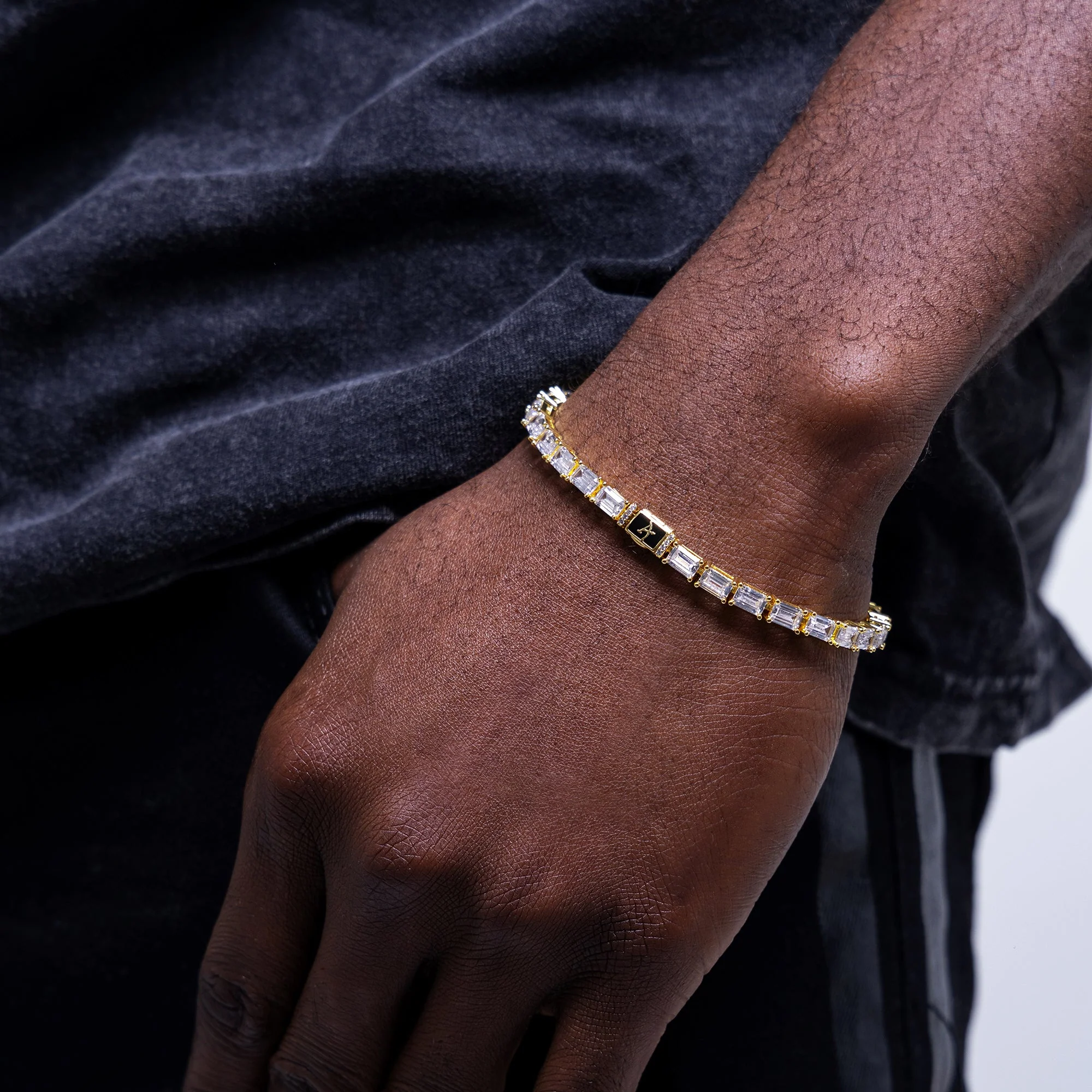 Emerald Cut Tennis Bracelet - 4mm - Image 2