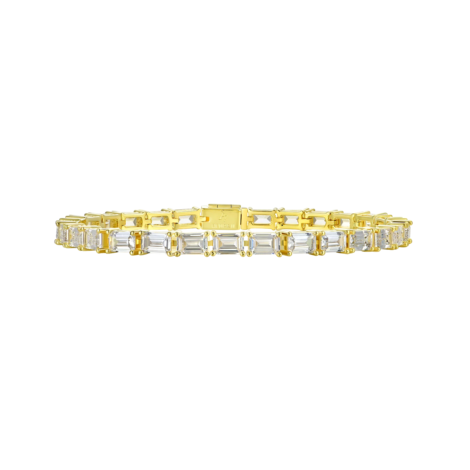 Emerald Cut Tennis Bracelet - 4mm - Image 6
