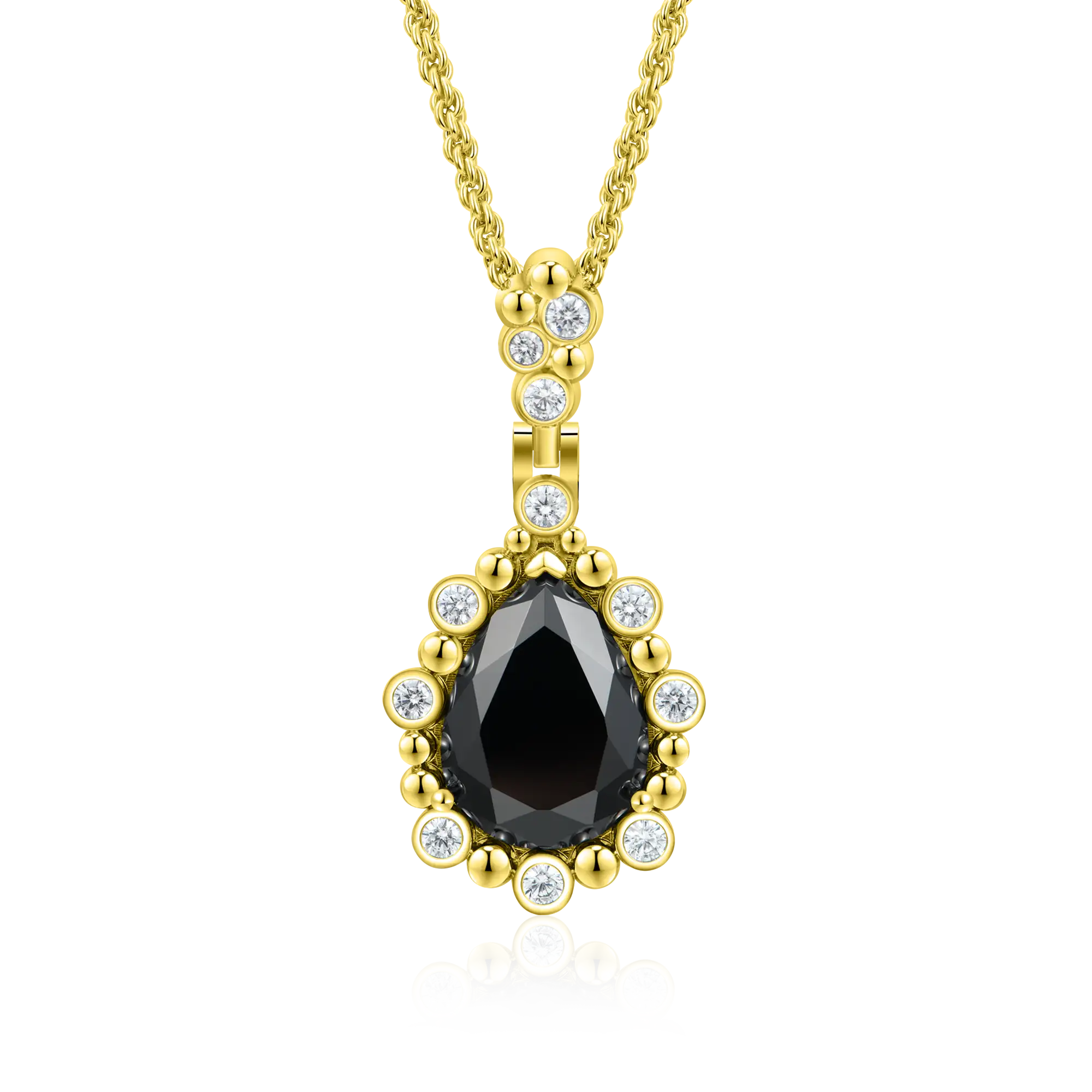 Enigma Black Teardrop Pendant - Image 6