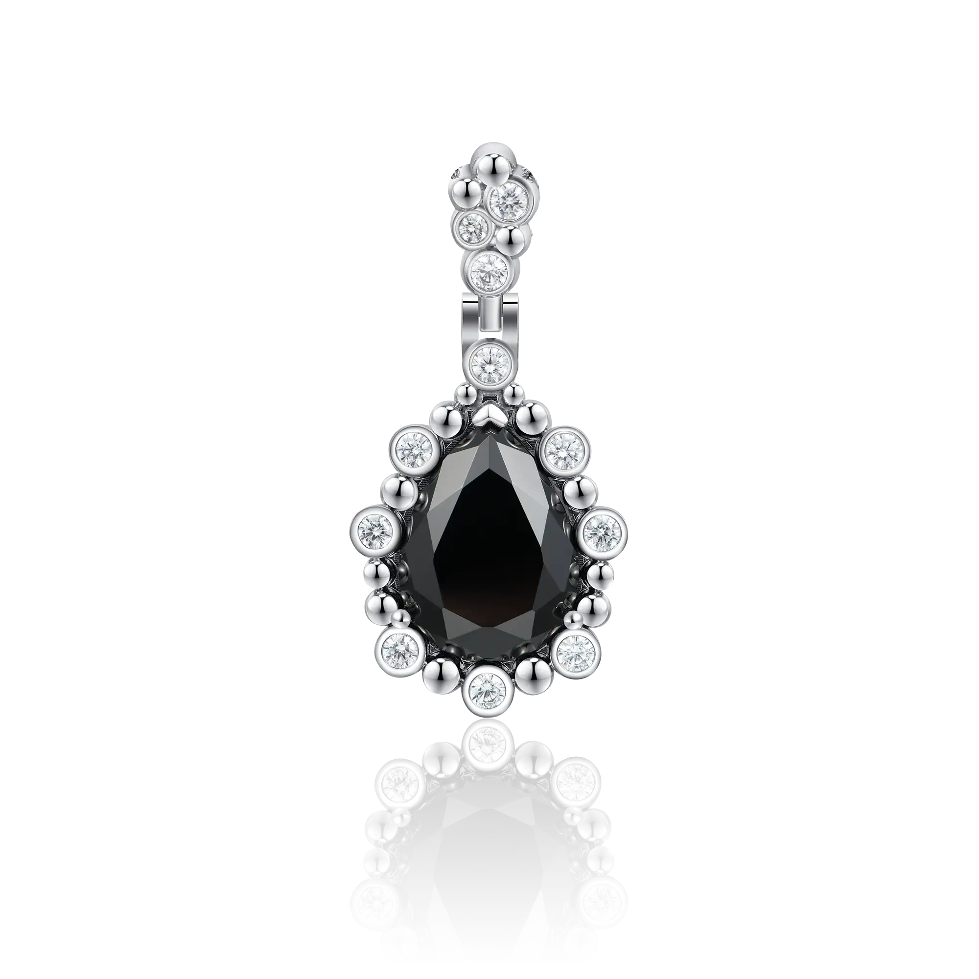 Enigma Black Teardrop Pendant