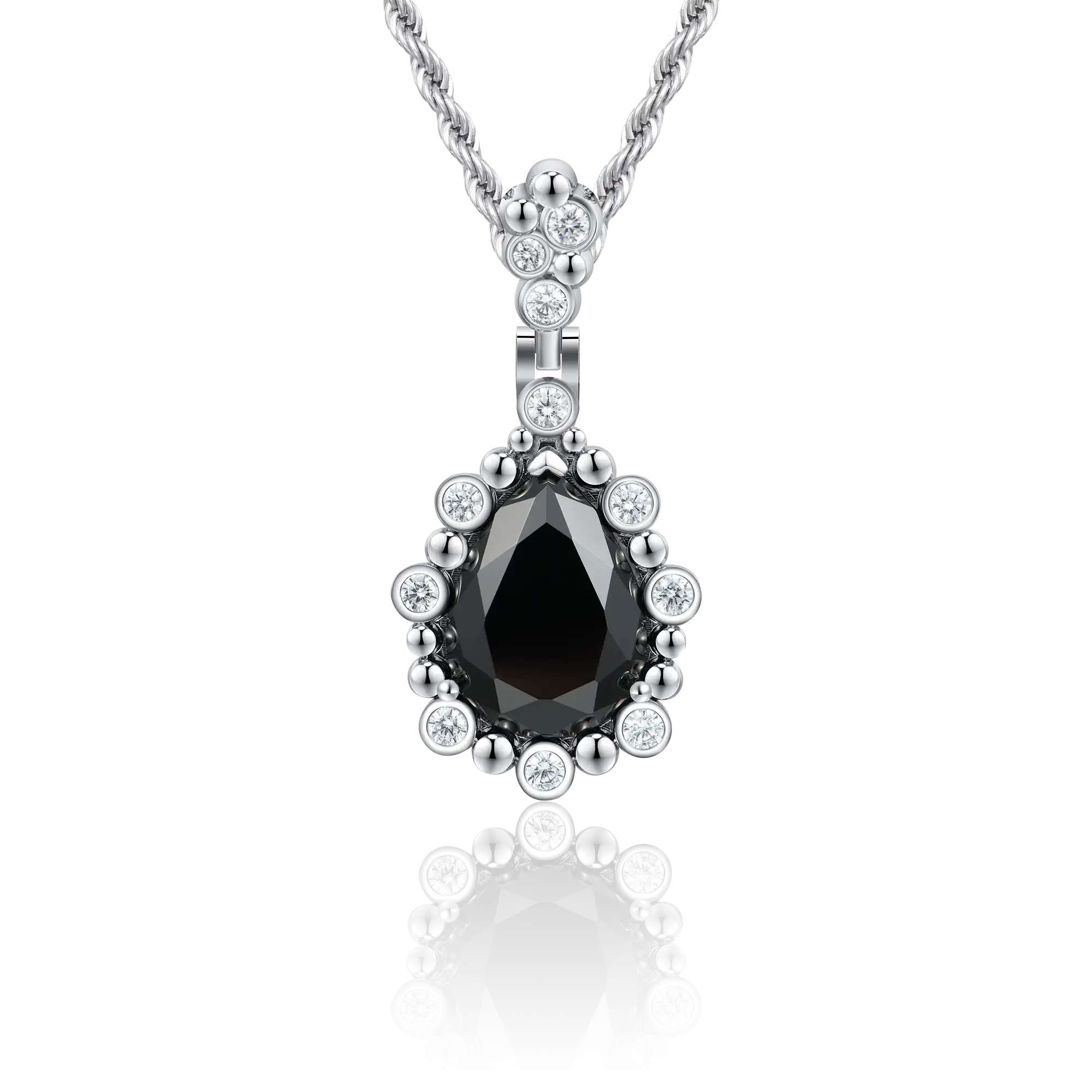 Enigma Black Teardrop Pendant - Image 4