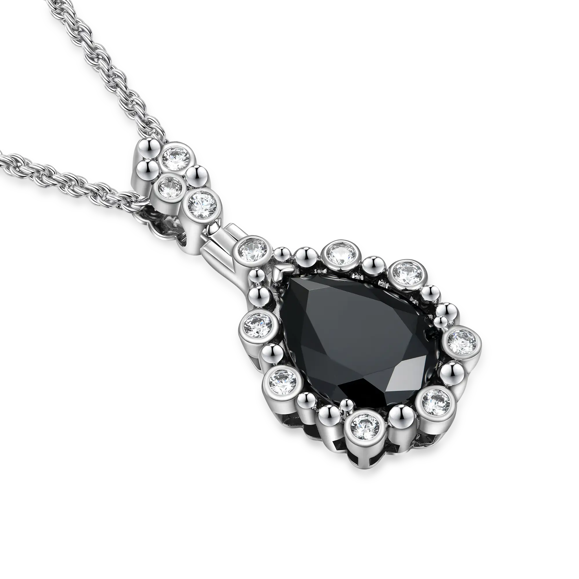 Enigma Black Teardrop Pendant - Image 5