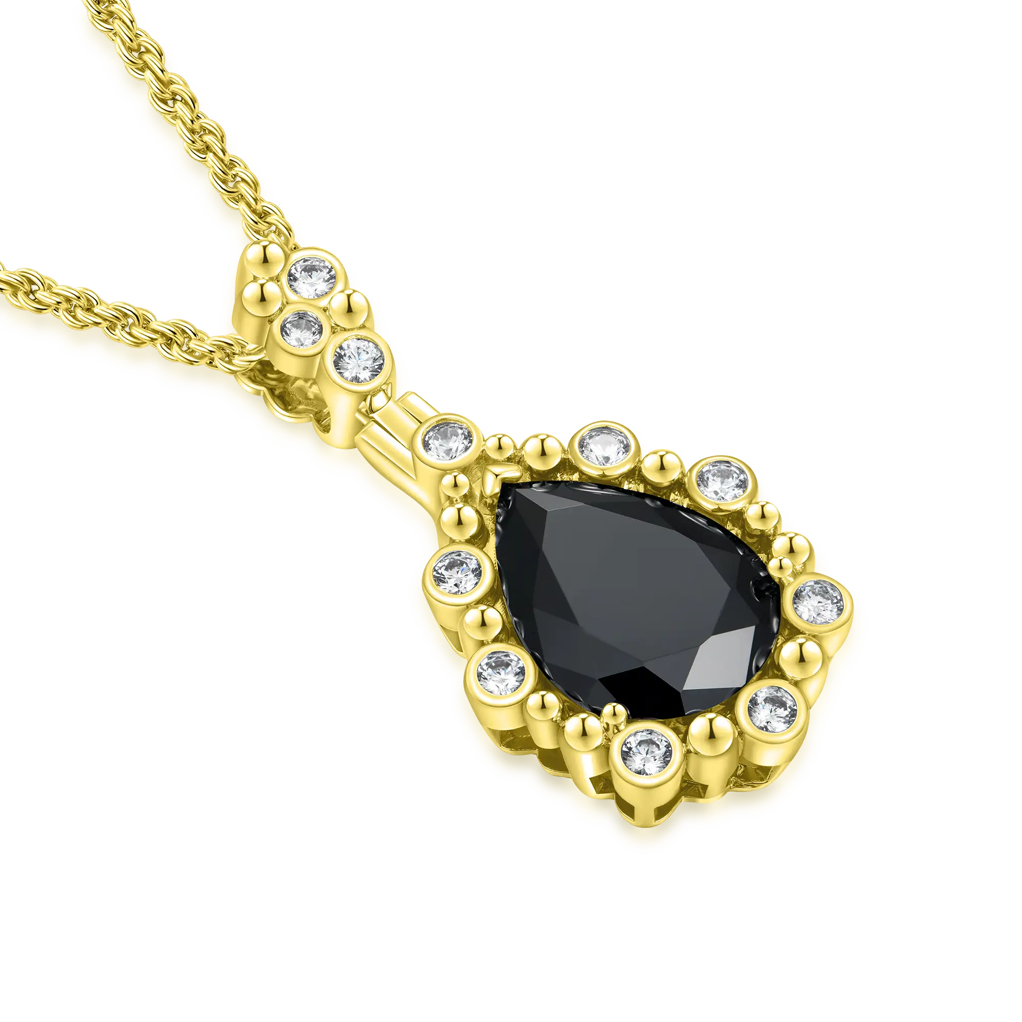 Enigma Black Teardrop Pendant - Image 9