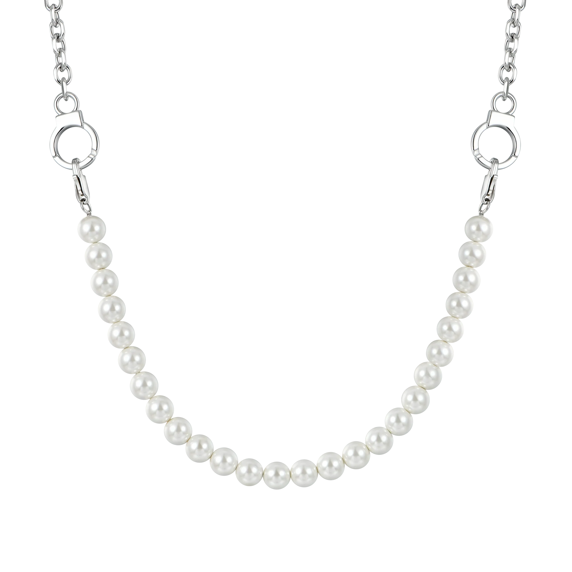 ESSENTIALS Handcuffs Pearl Panel Detachable Necklace