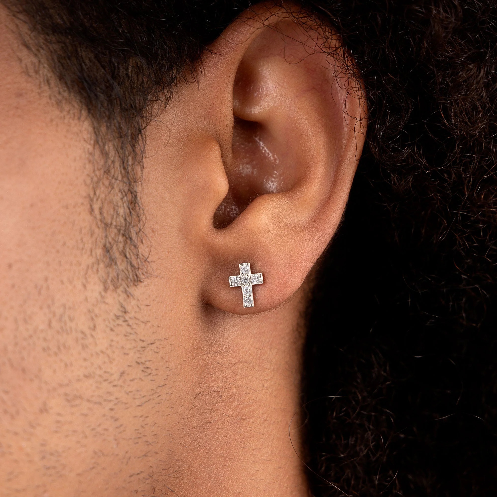 S925 Eternal Cross Stud Earring - Image 2