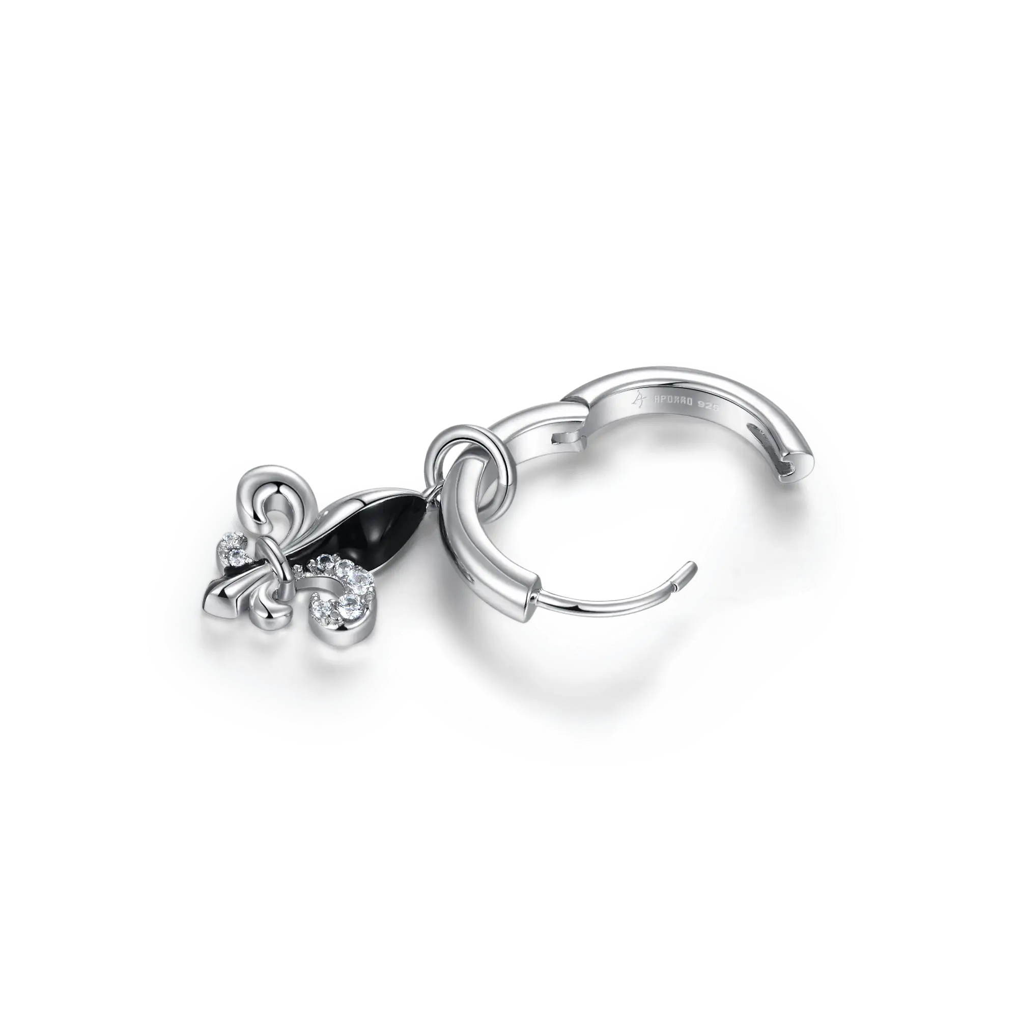 S925 Knight Fleur de lis Dangly Earrings - Pair - Image 6