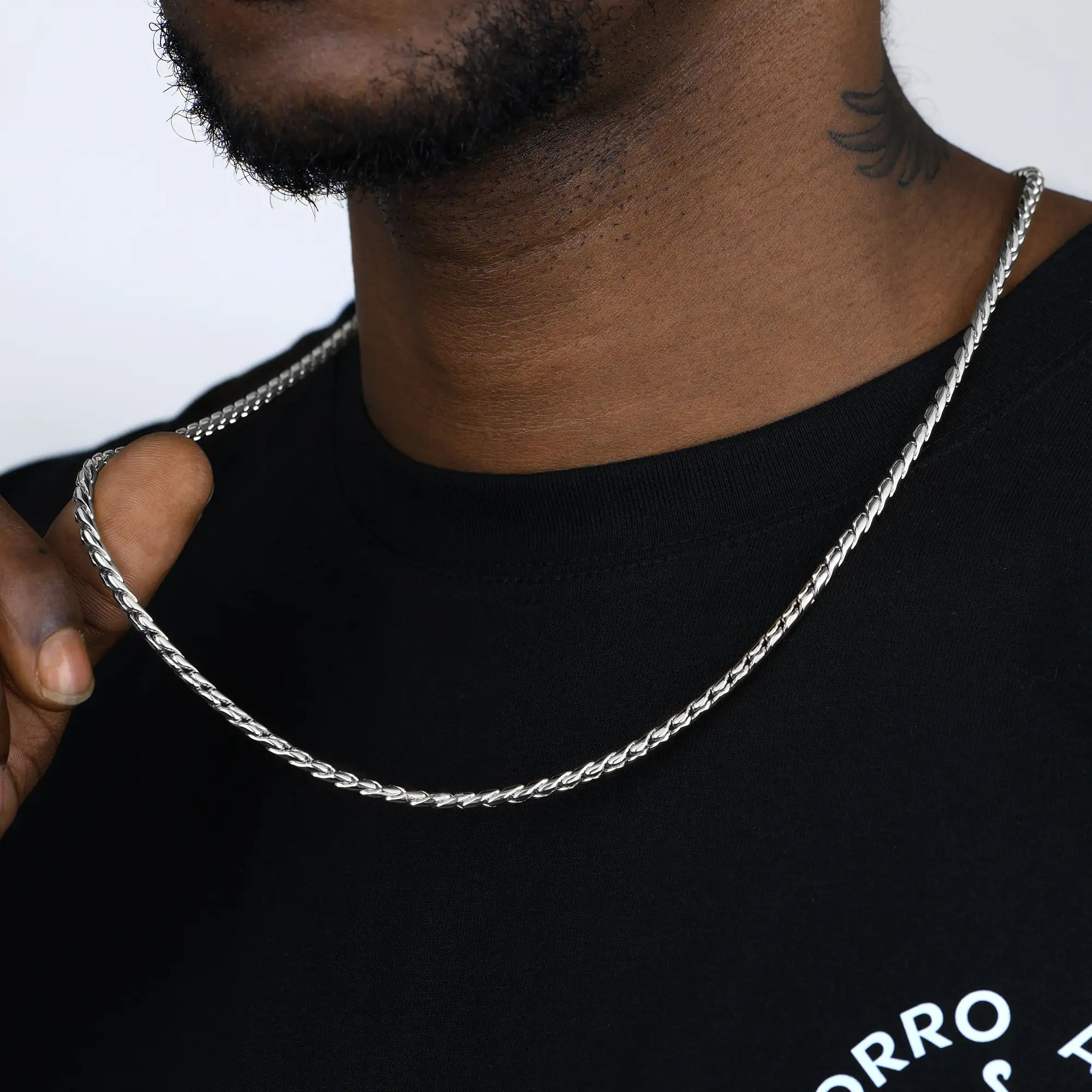 Franco Chain - White Gold - Image 6