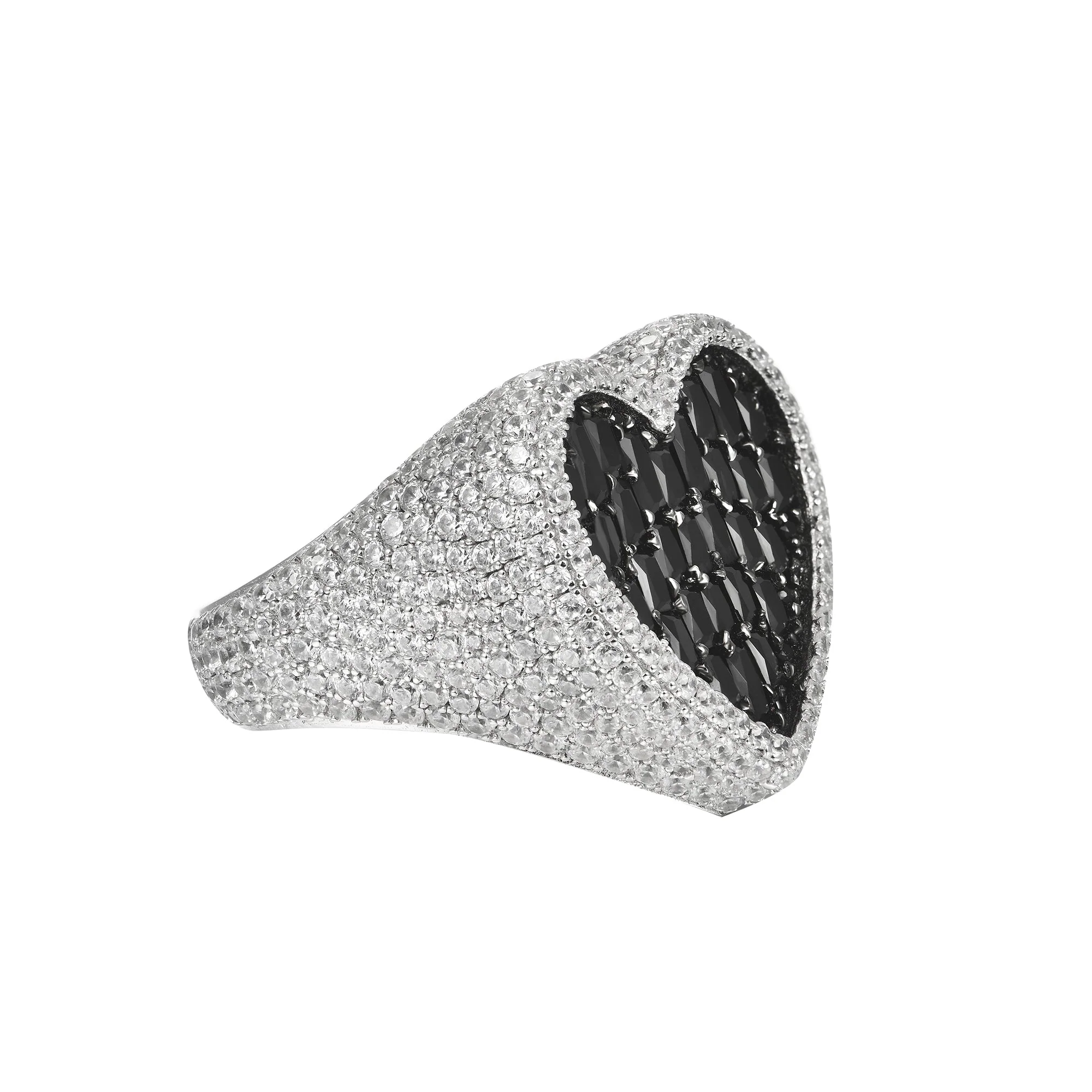 Custom Heart Shaped Baguette Ring - Image 4