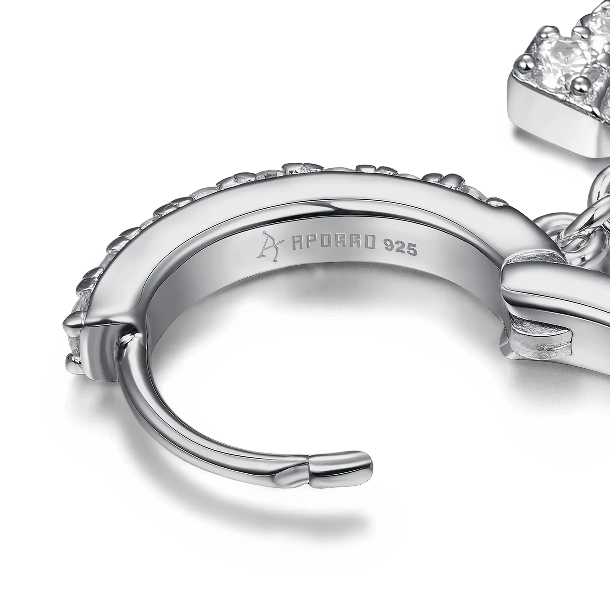 Moissanite S925 Horseshoe Dangling Earrings - Image 6