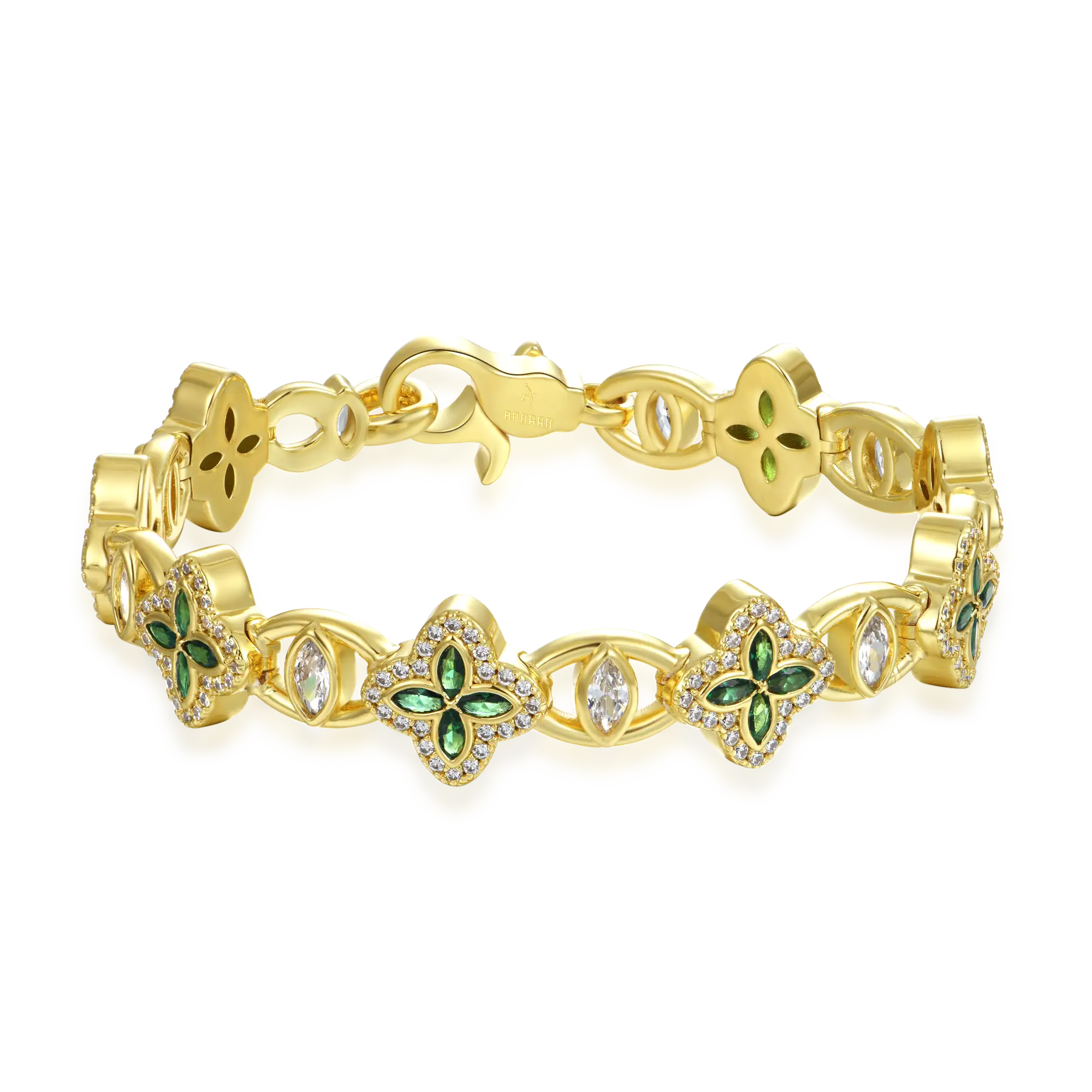 Iced Clover Eyes Blessing Bracelet