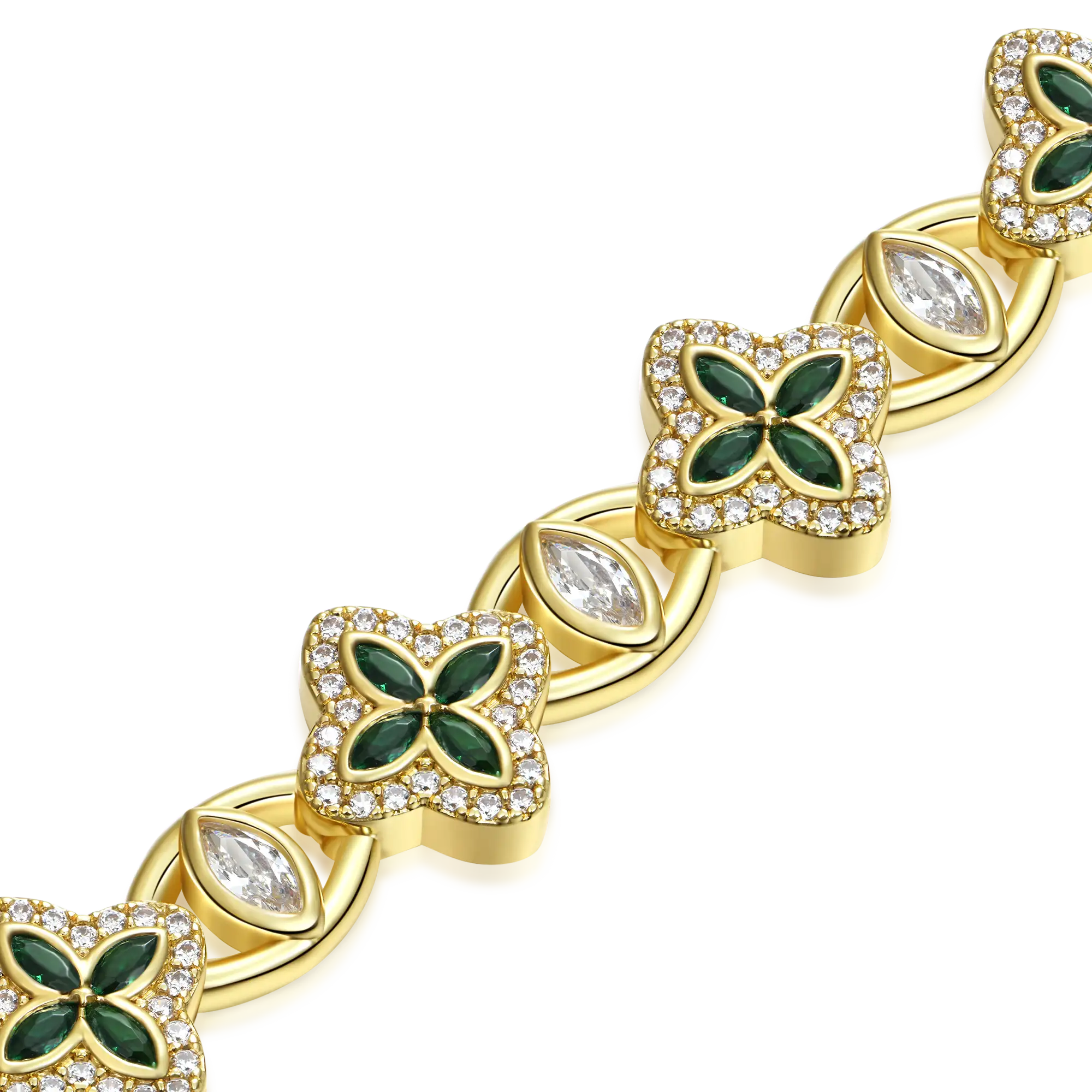 Iced Clover Eyes Blessing Bracelet - Image 3