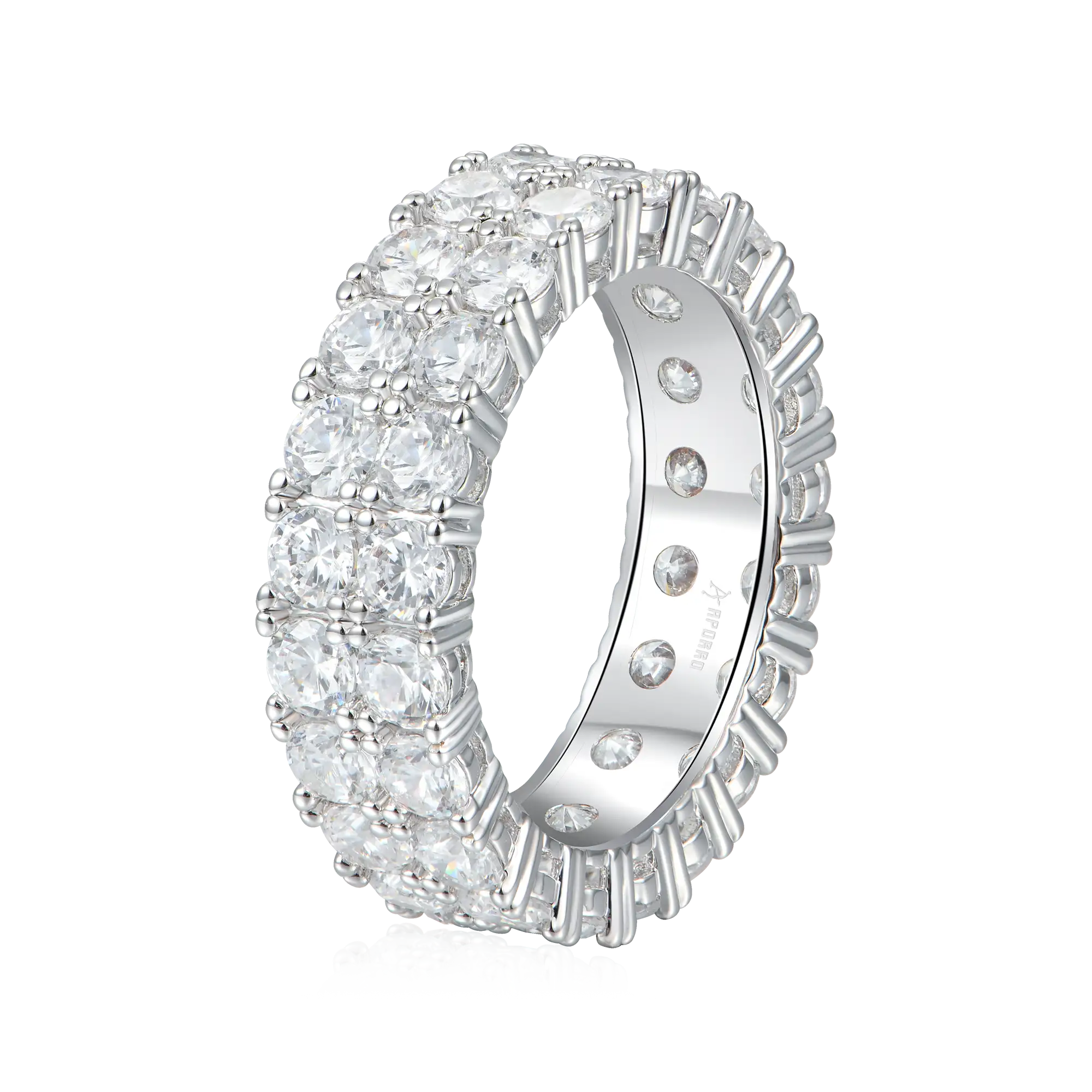 6mm S925 Iced Double Row Tennis Ring