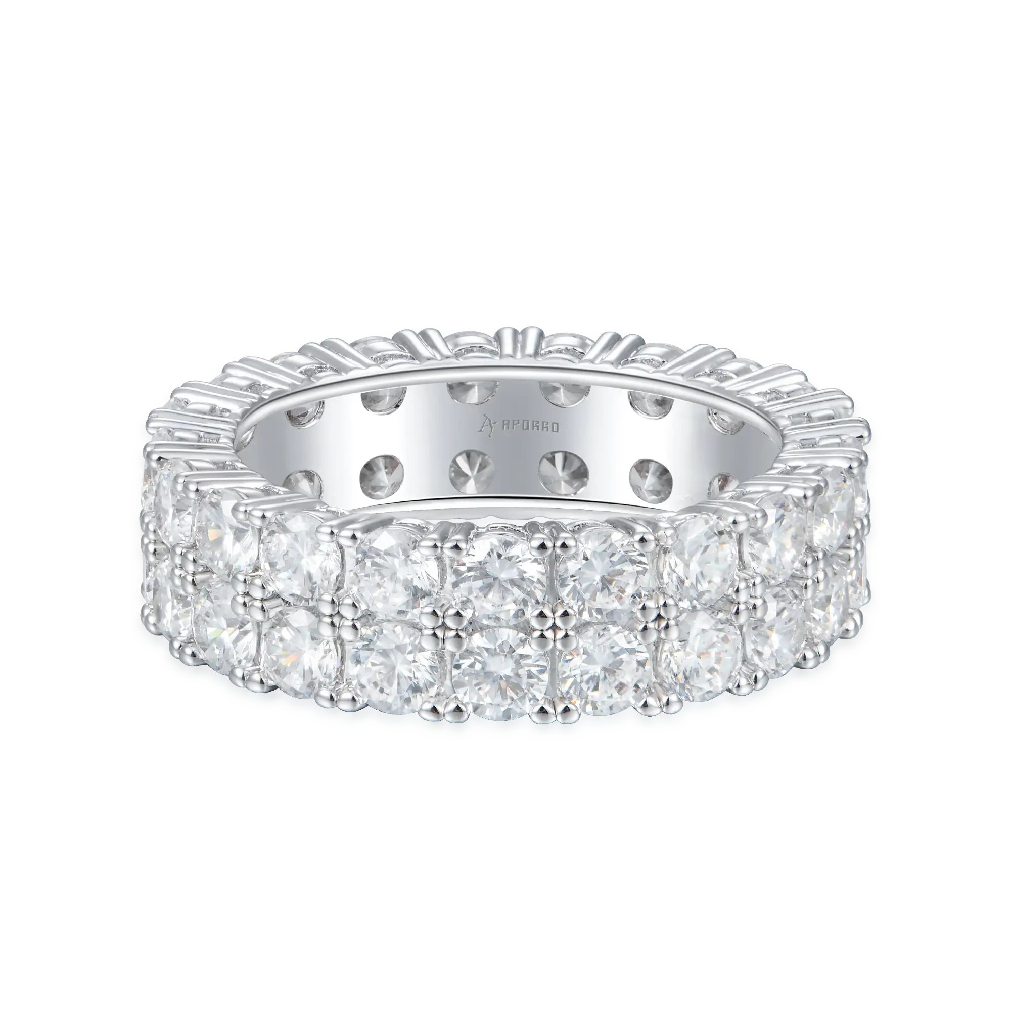 6mm S925 Iced Double Row Tennis Ring - Image 3