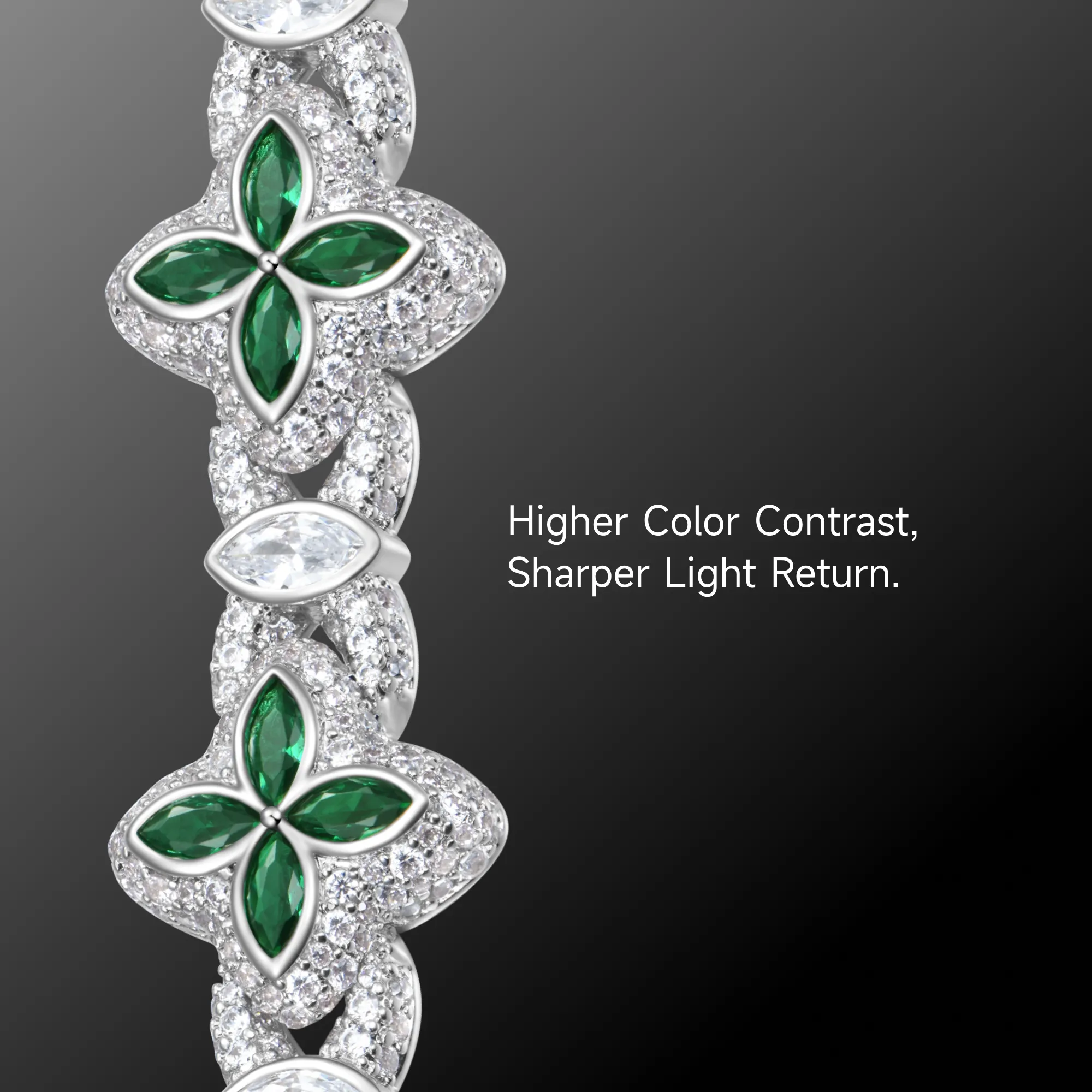Iced Luminous Clover Necklace & Wallet Chain - Image 5