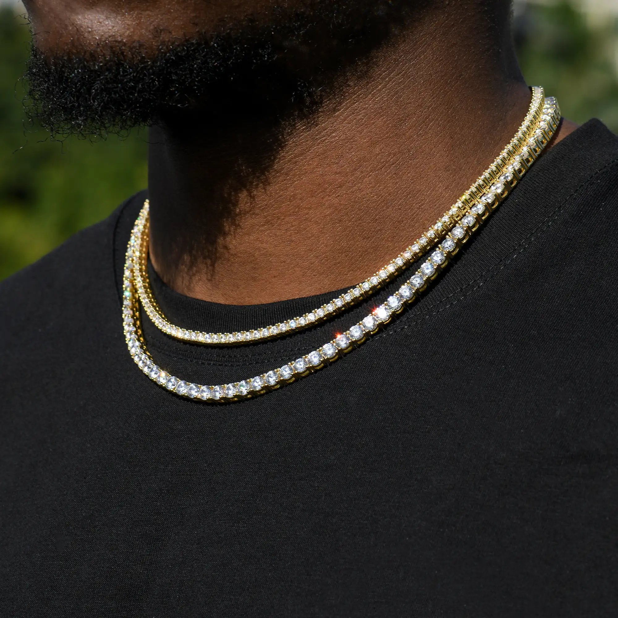 Iced Moissanite Tennis Chain - 3mm - Image 10
